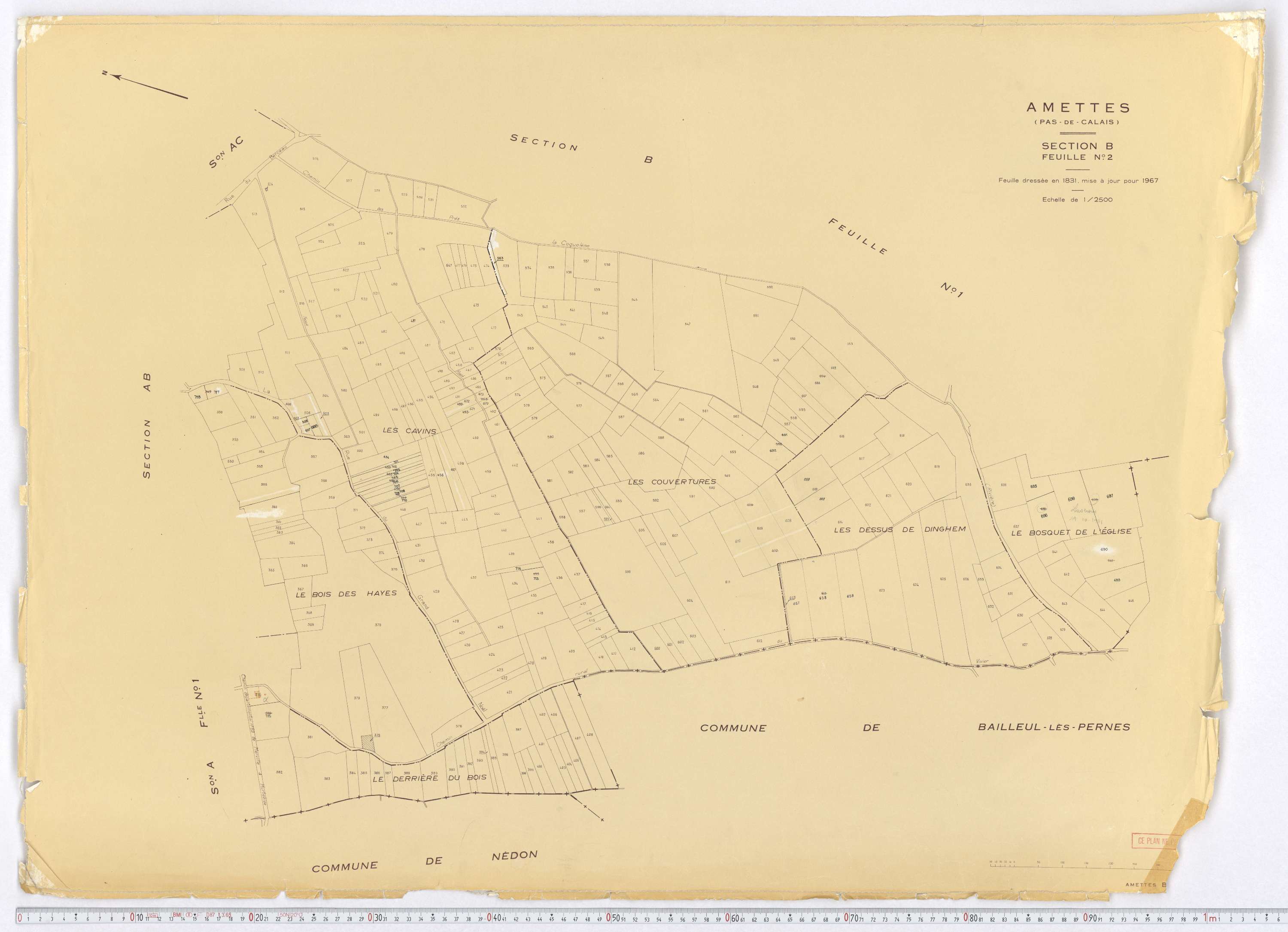 Amettes - Section B, feuille 2.