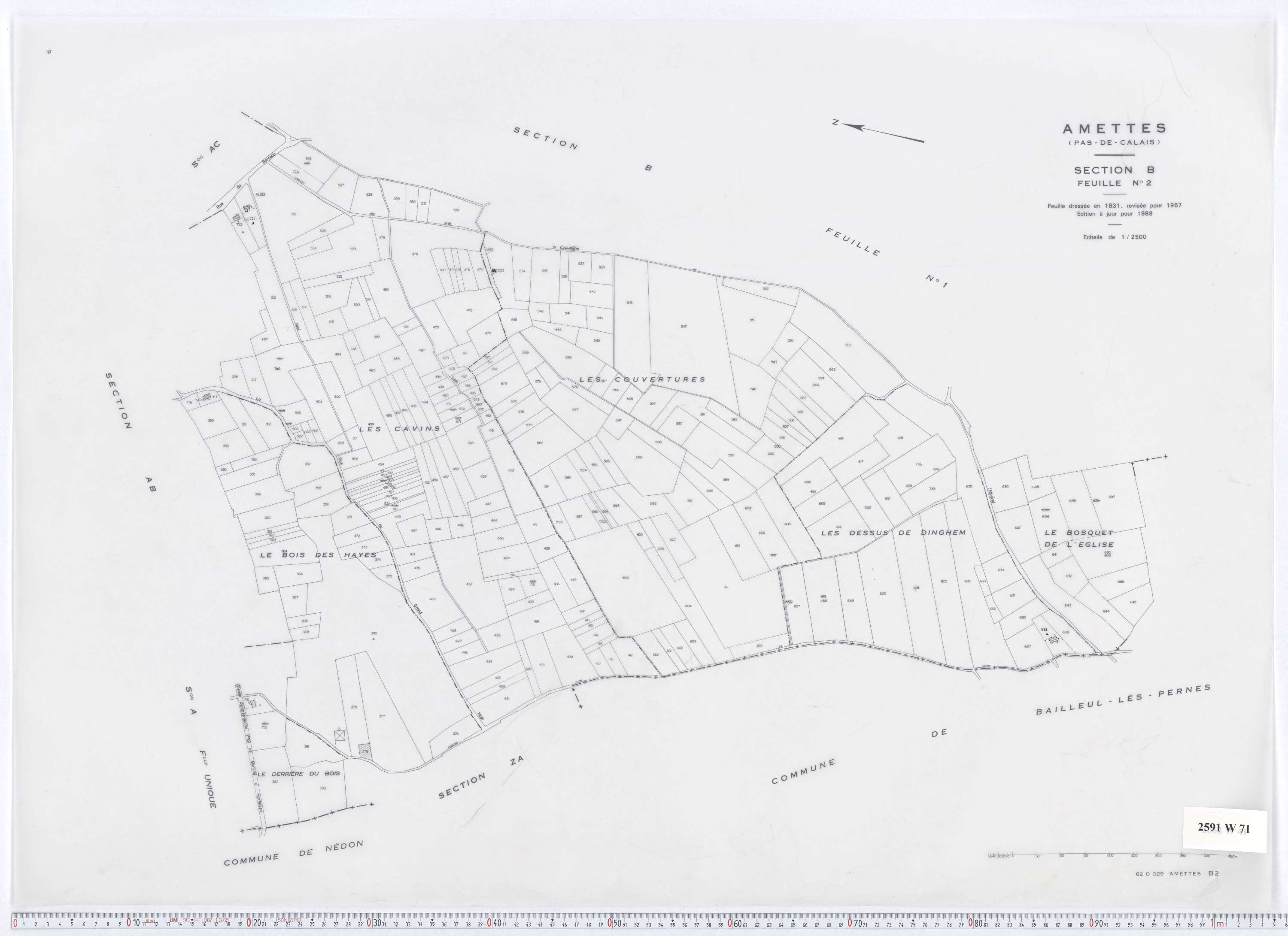 Amettes - Section B, feuille 2.