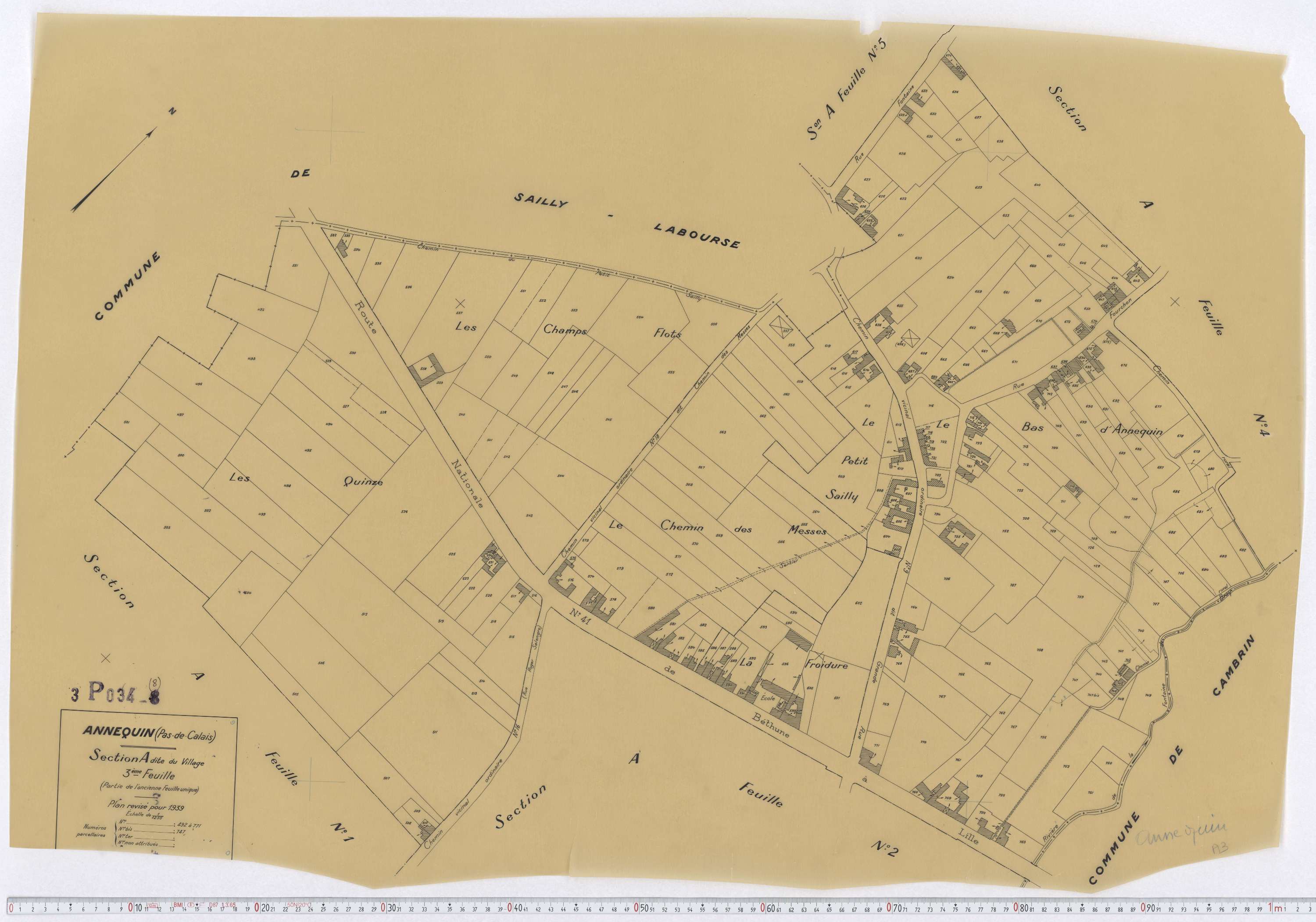 Annequin - Section A, feuille 3.