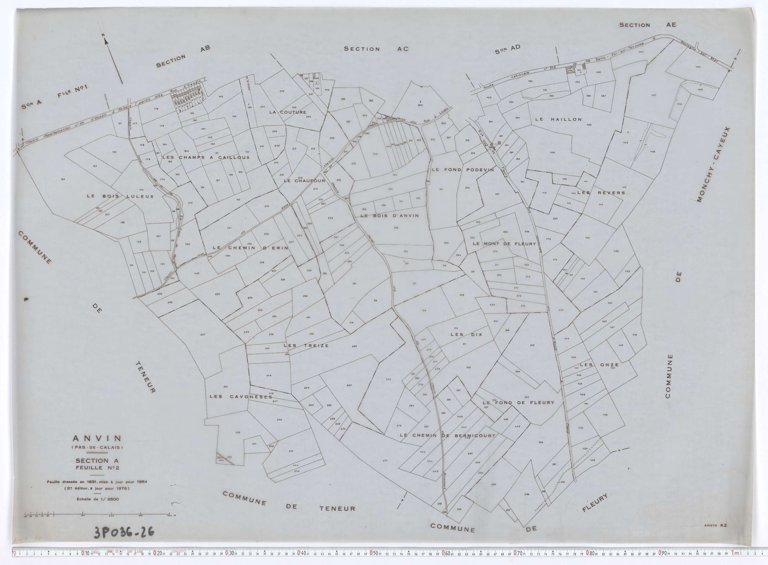 Anvin - Section A, feuille 2.