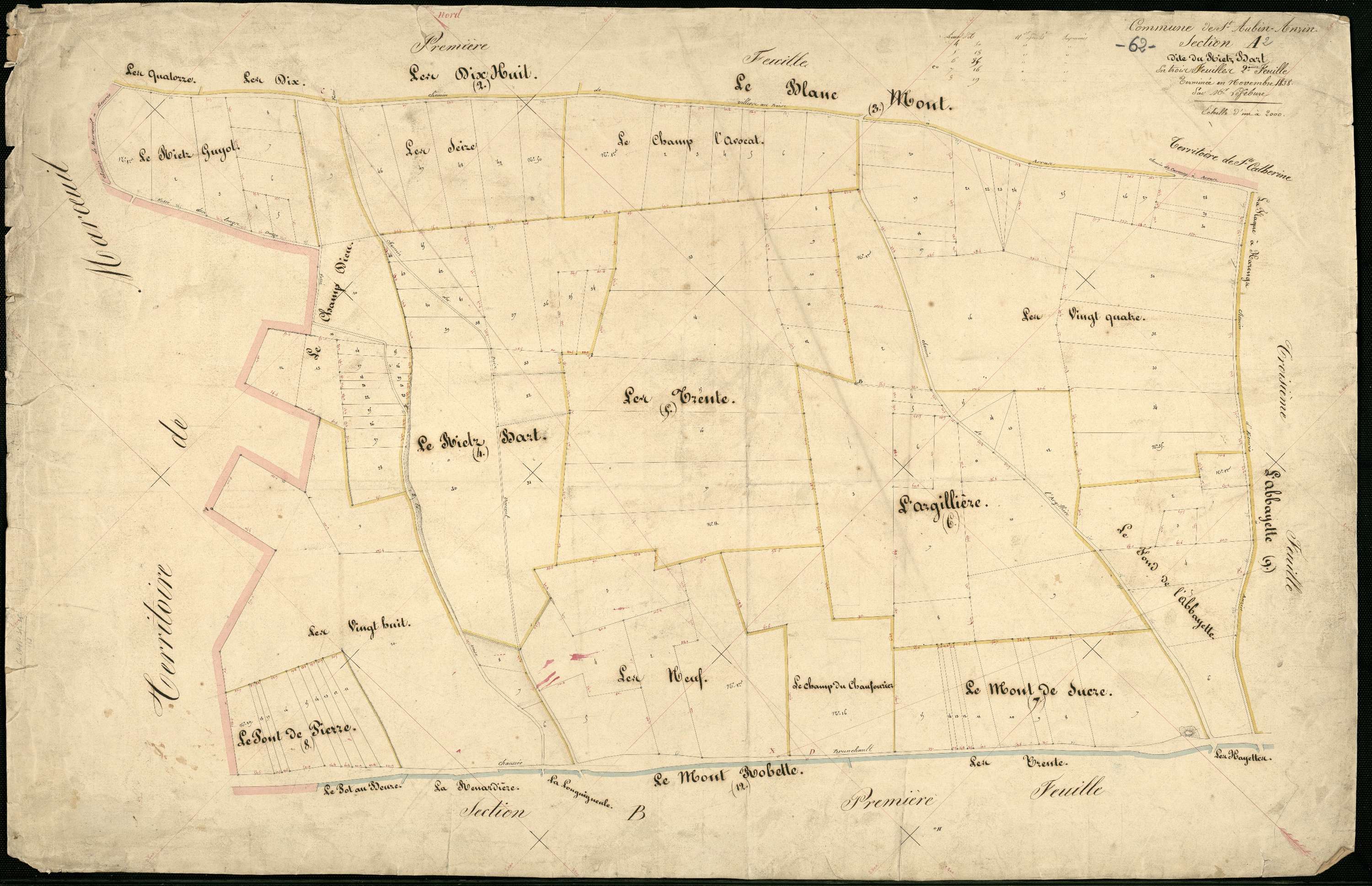 Anzin-Saint-Aubin - Section A, 2e feuille