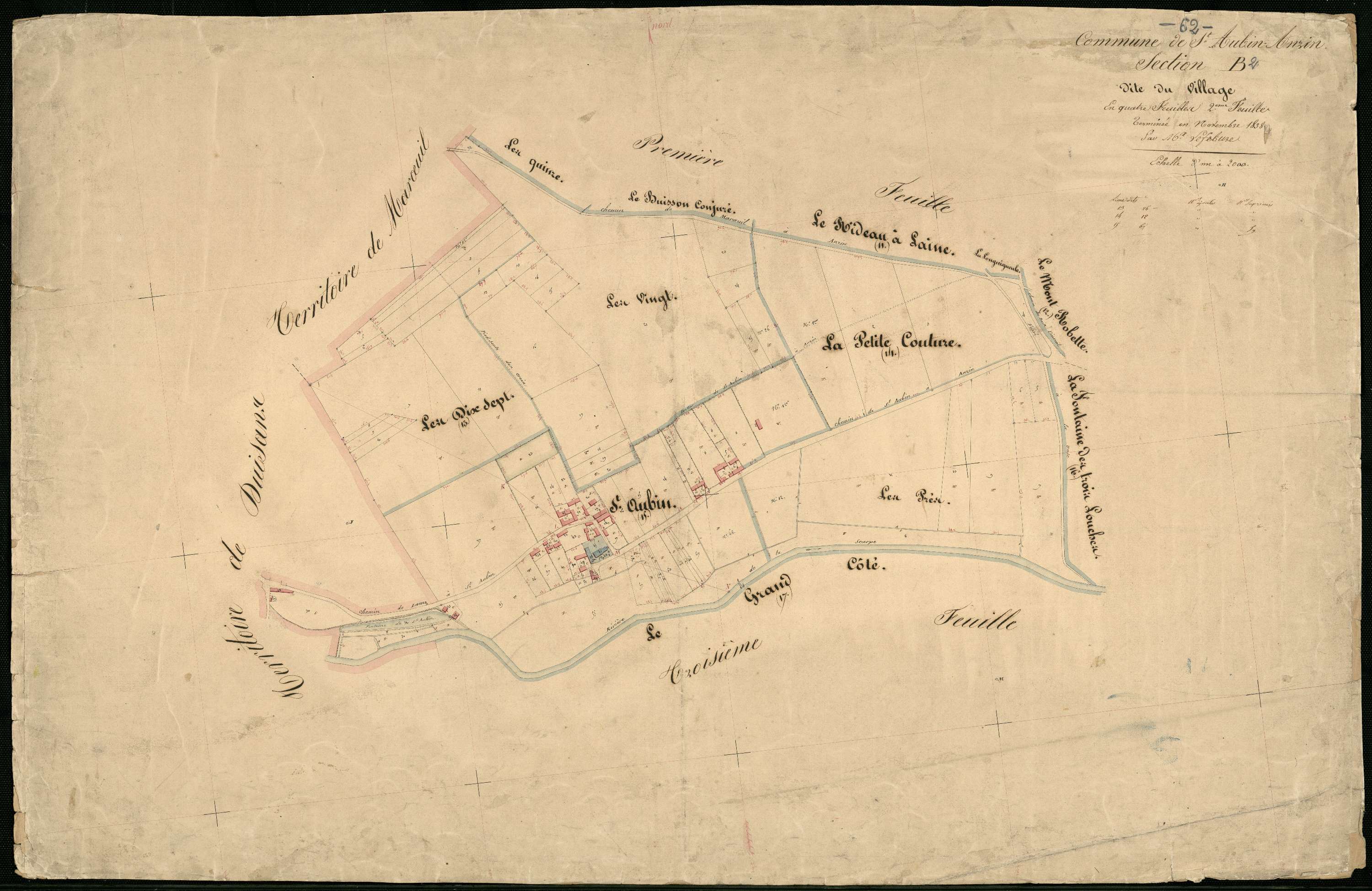 Anzin-Saint-Aubin - Section B, 2e feuille