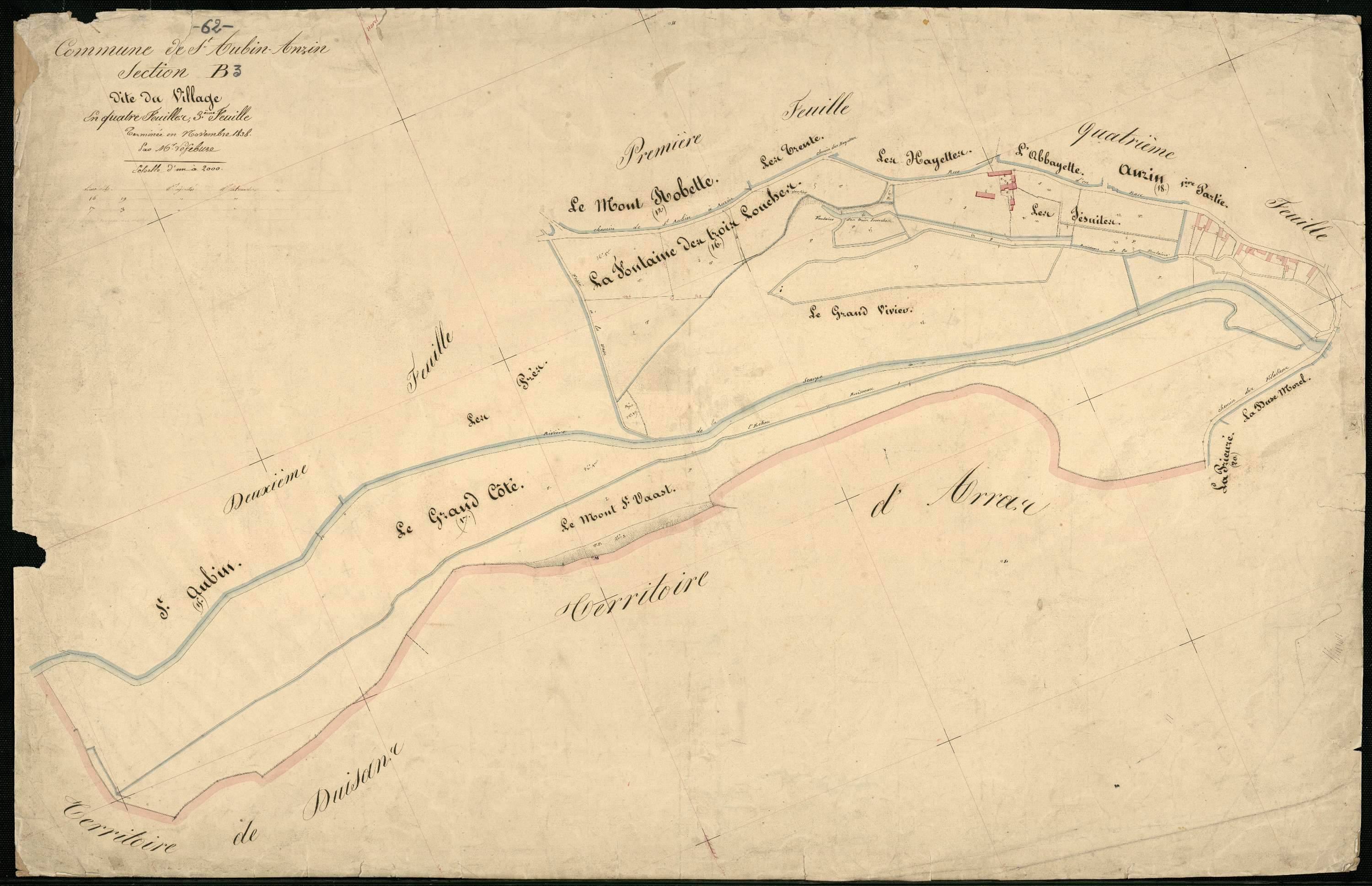 Anzin-Saint-Aubin - Section B, 3e feuille