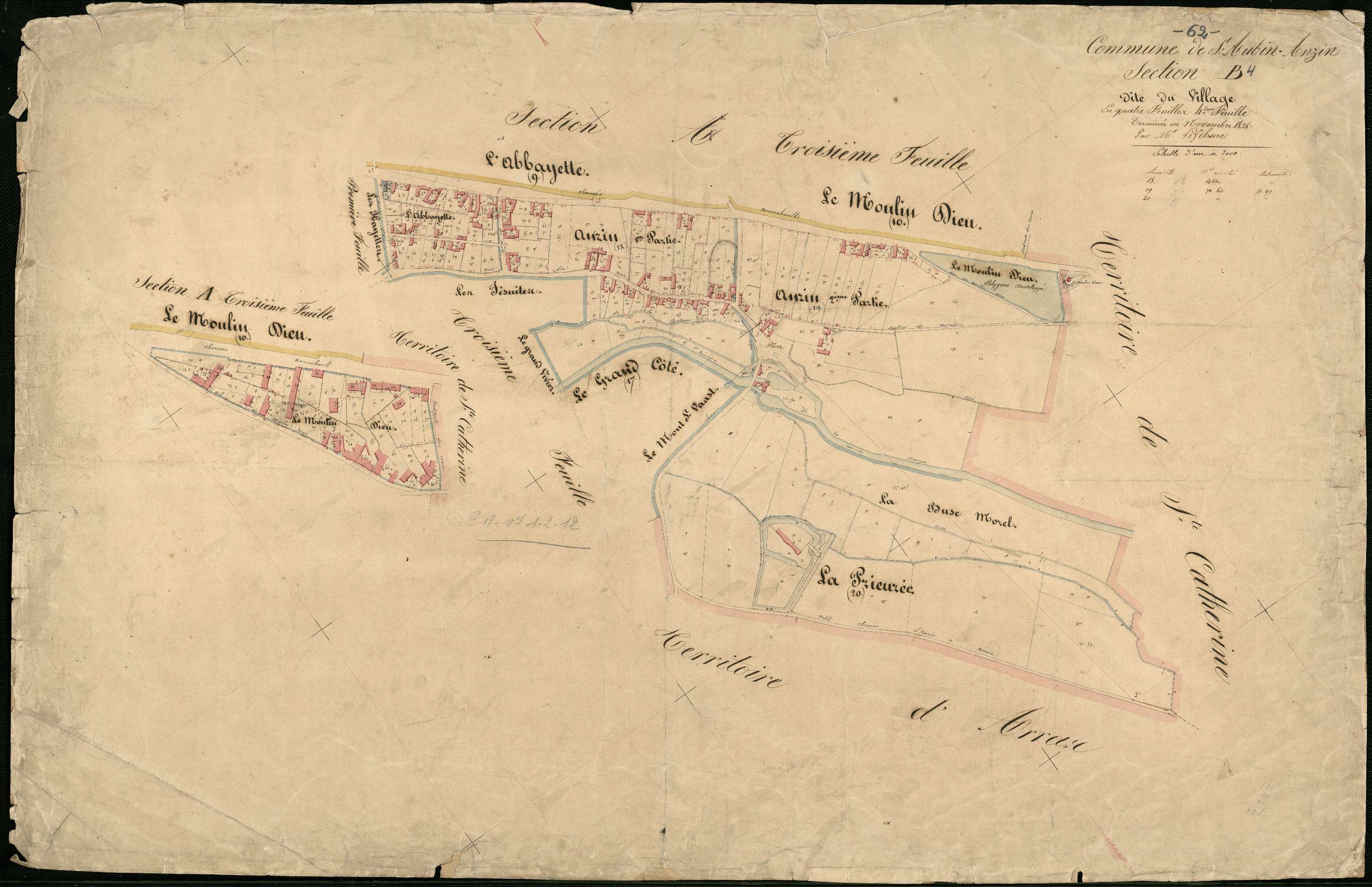 Anzin-Saint-Aubin - Section B, 4e feuille