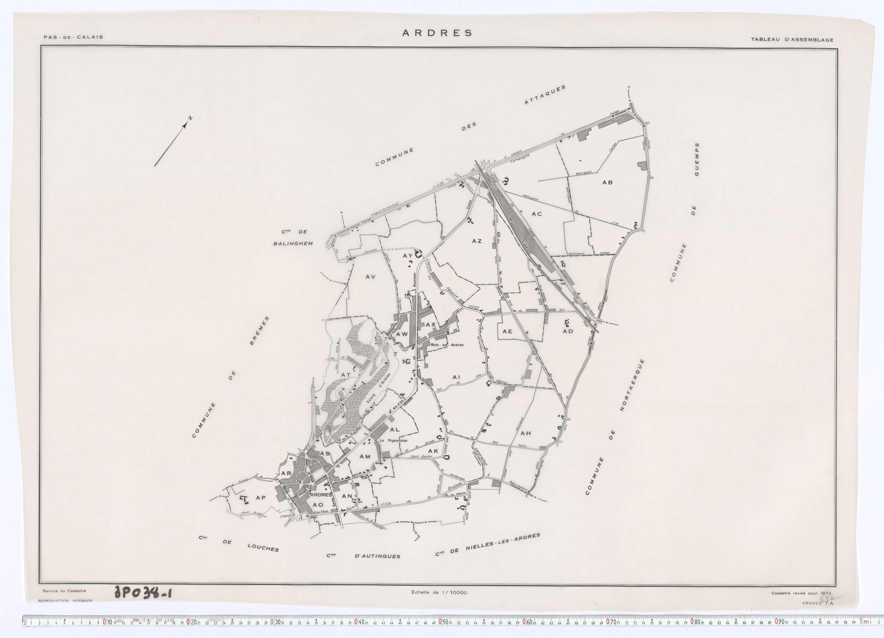 Ardres - Tableau d'assemblage.