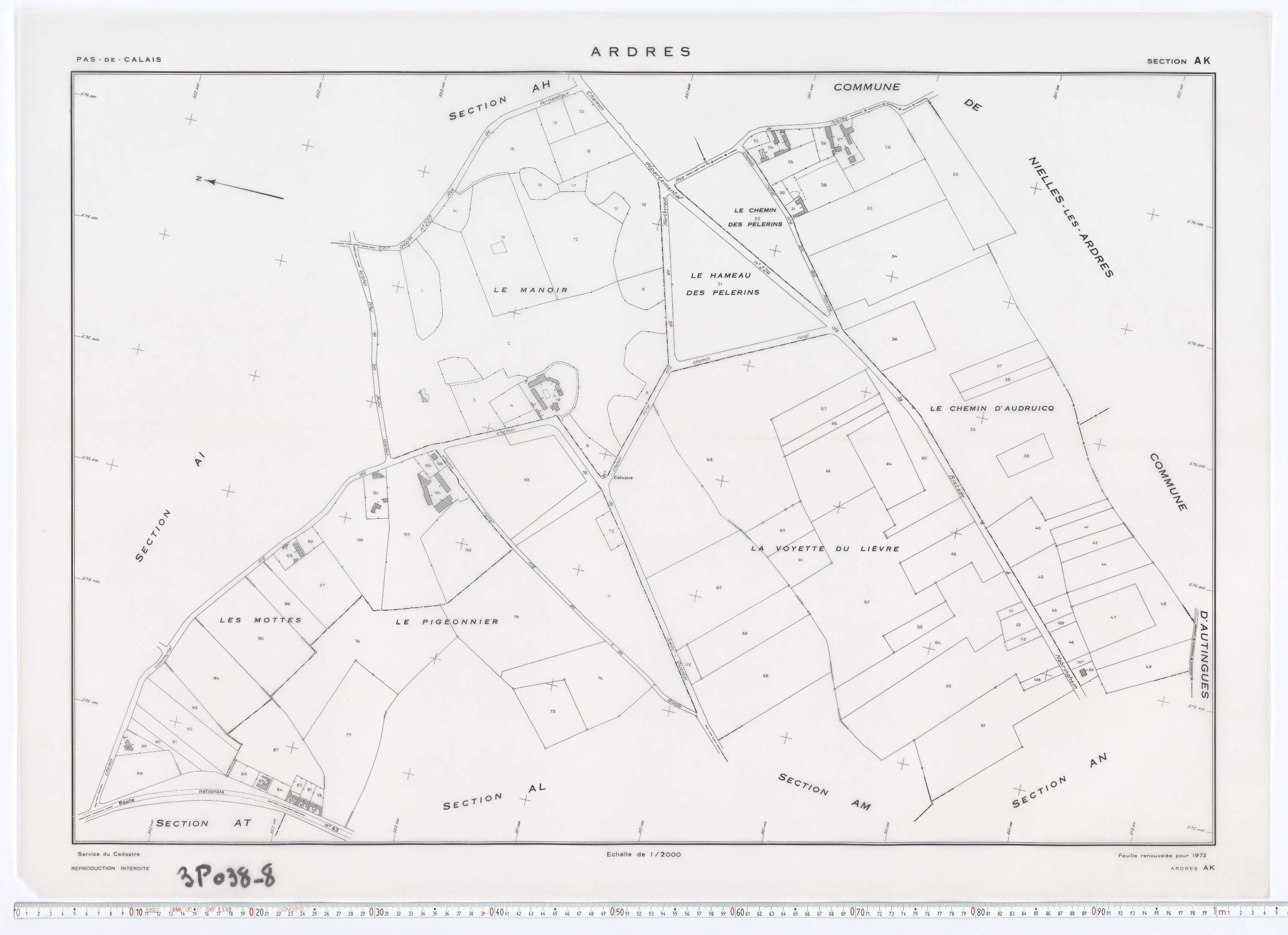 Ardres - Section AK.