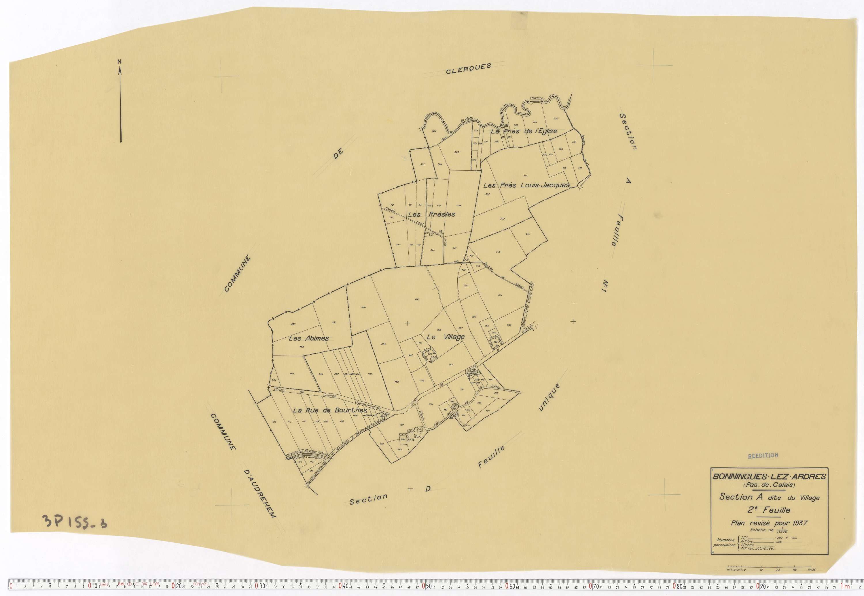 Ardres - Section A, feuille 2.