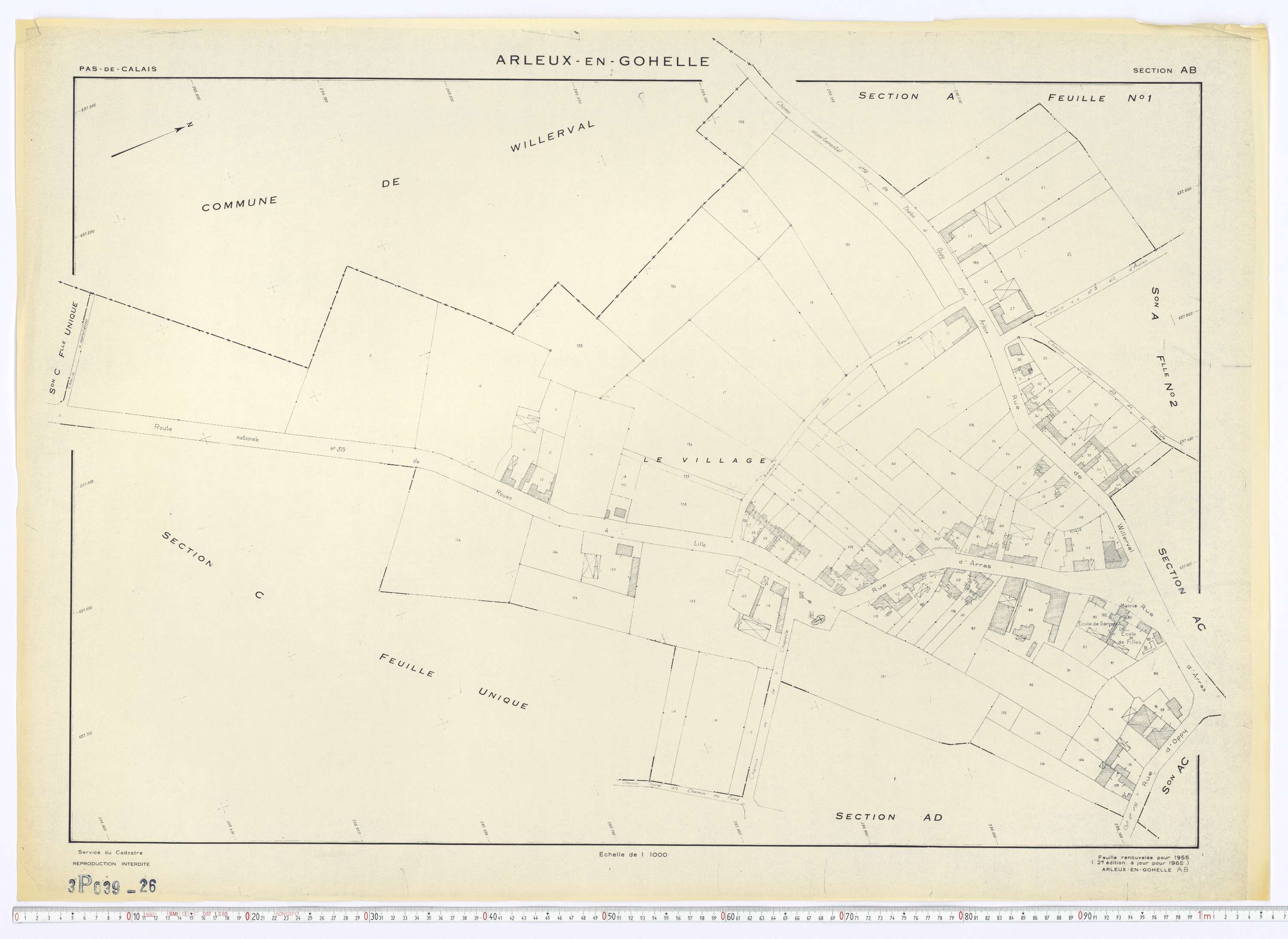 Arleux-en-Gohelle - Section AB.