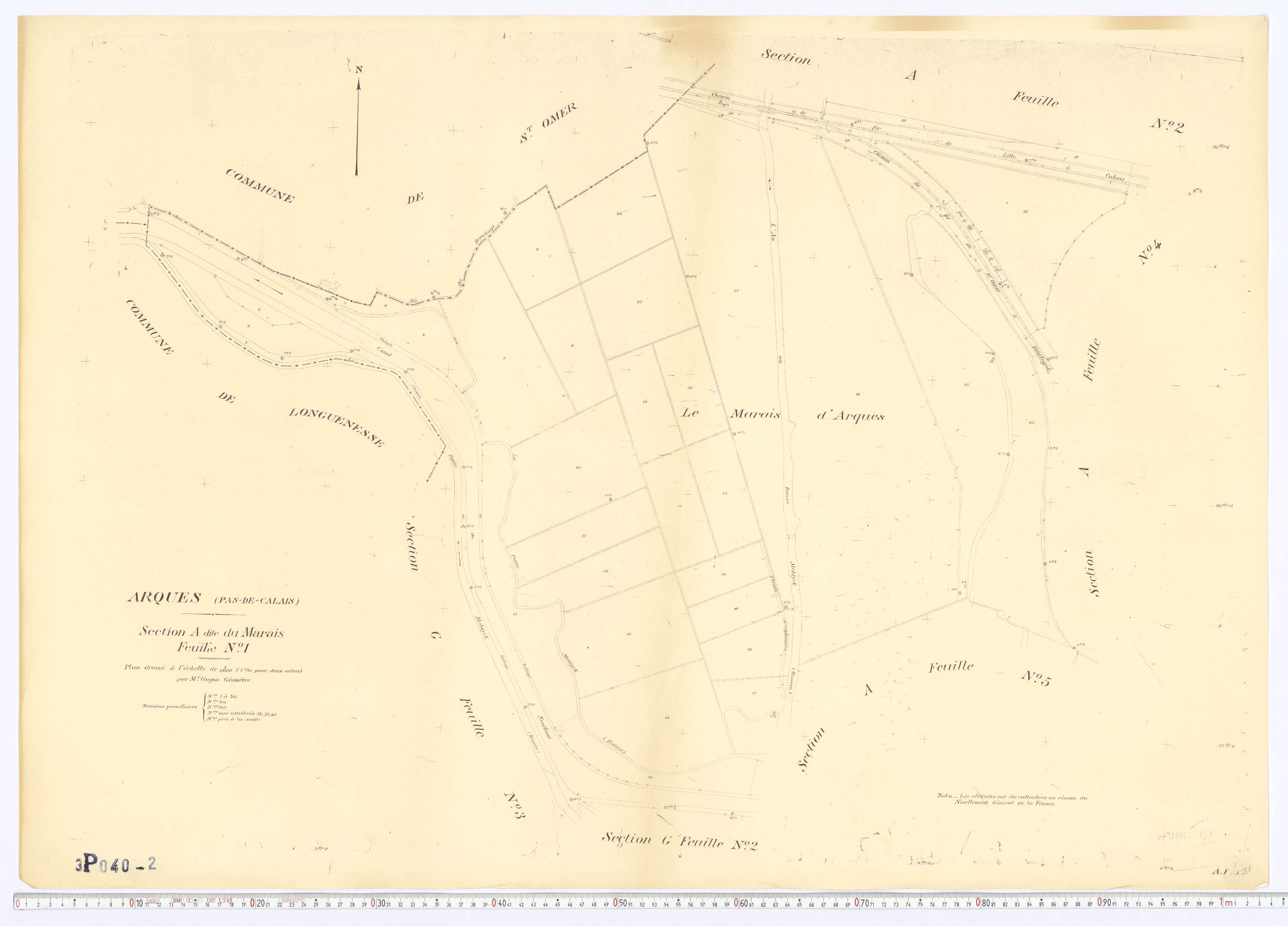 Arques - Section A, feuille 1.