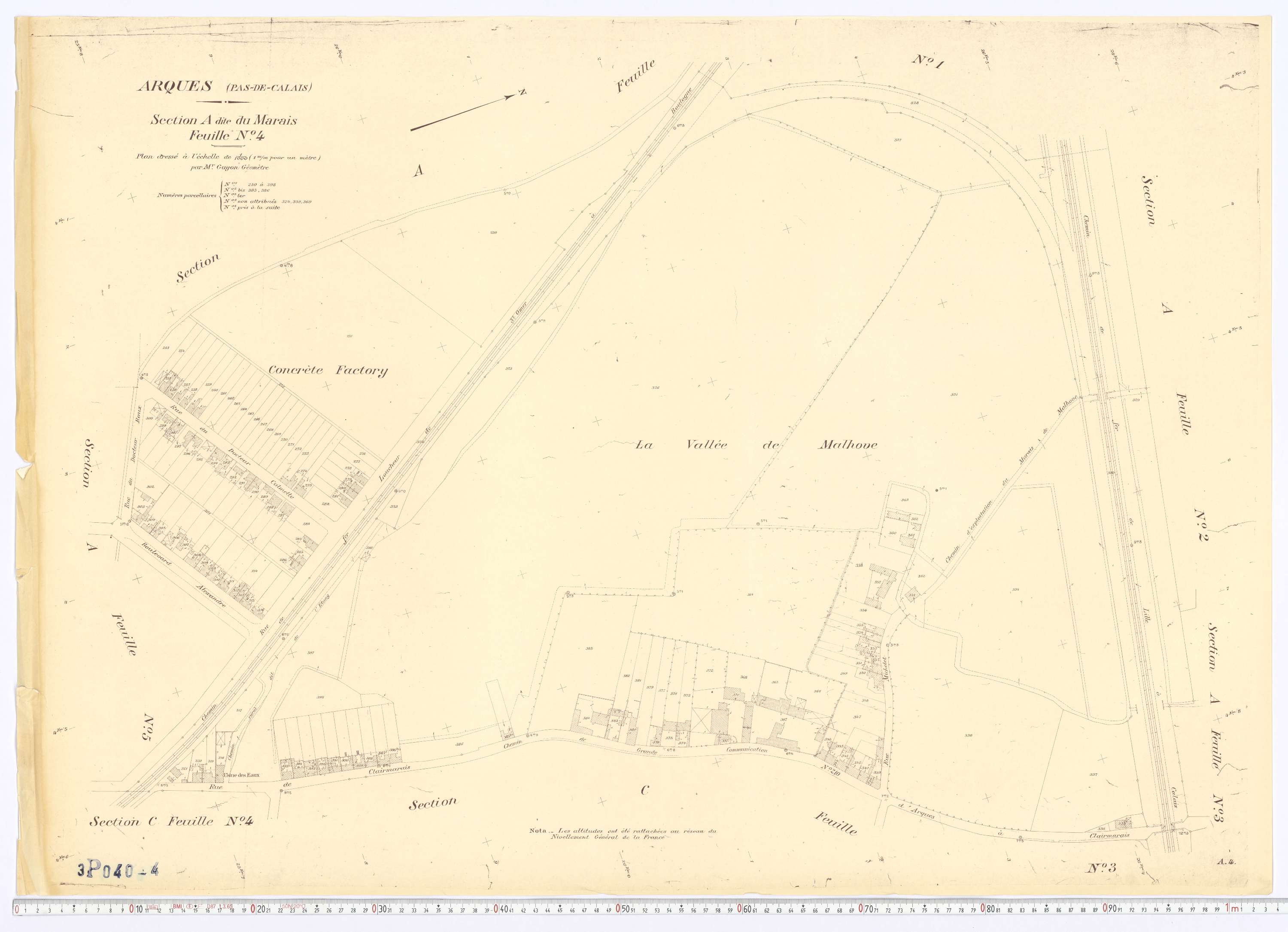 Arques - Section A, feuille 4.