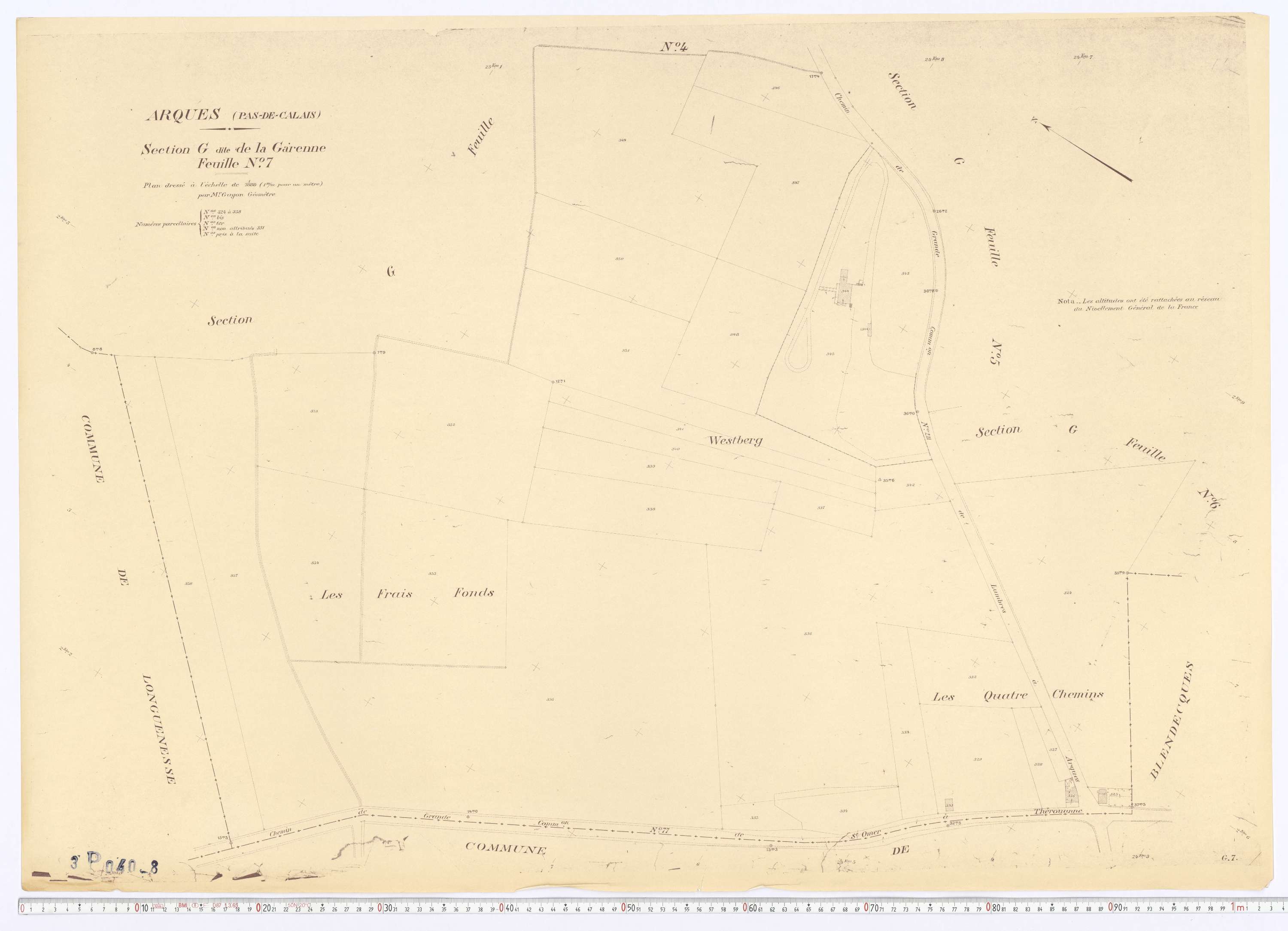 Arques - Section G, feuille 7.
