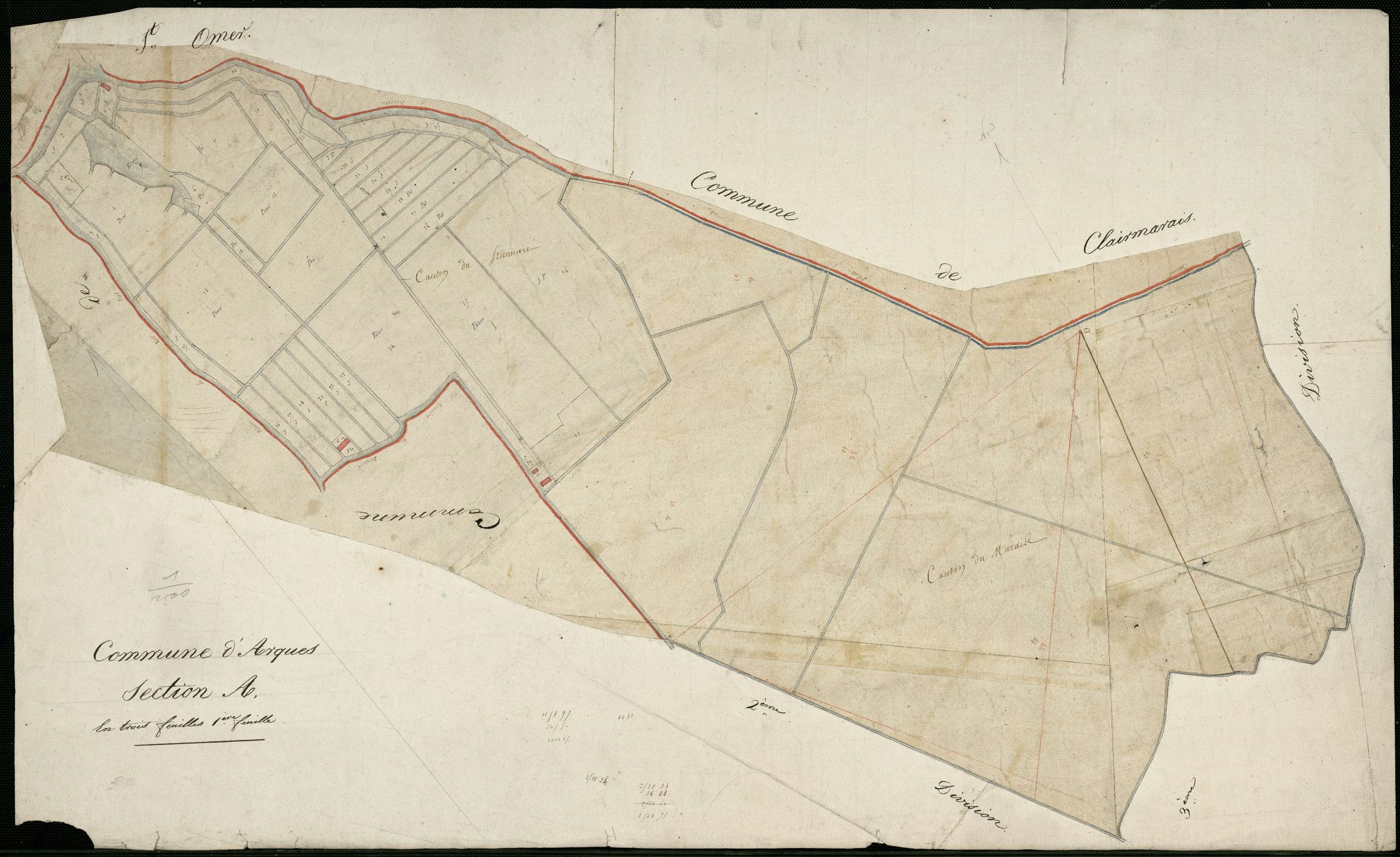 Arques - Section A, 1re feuille
