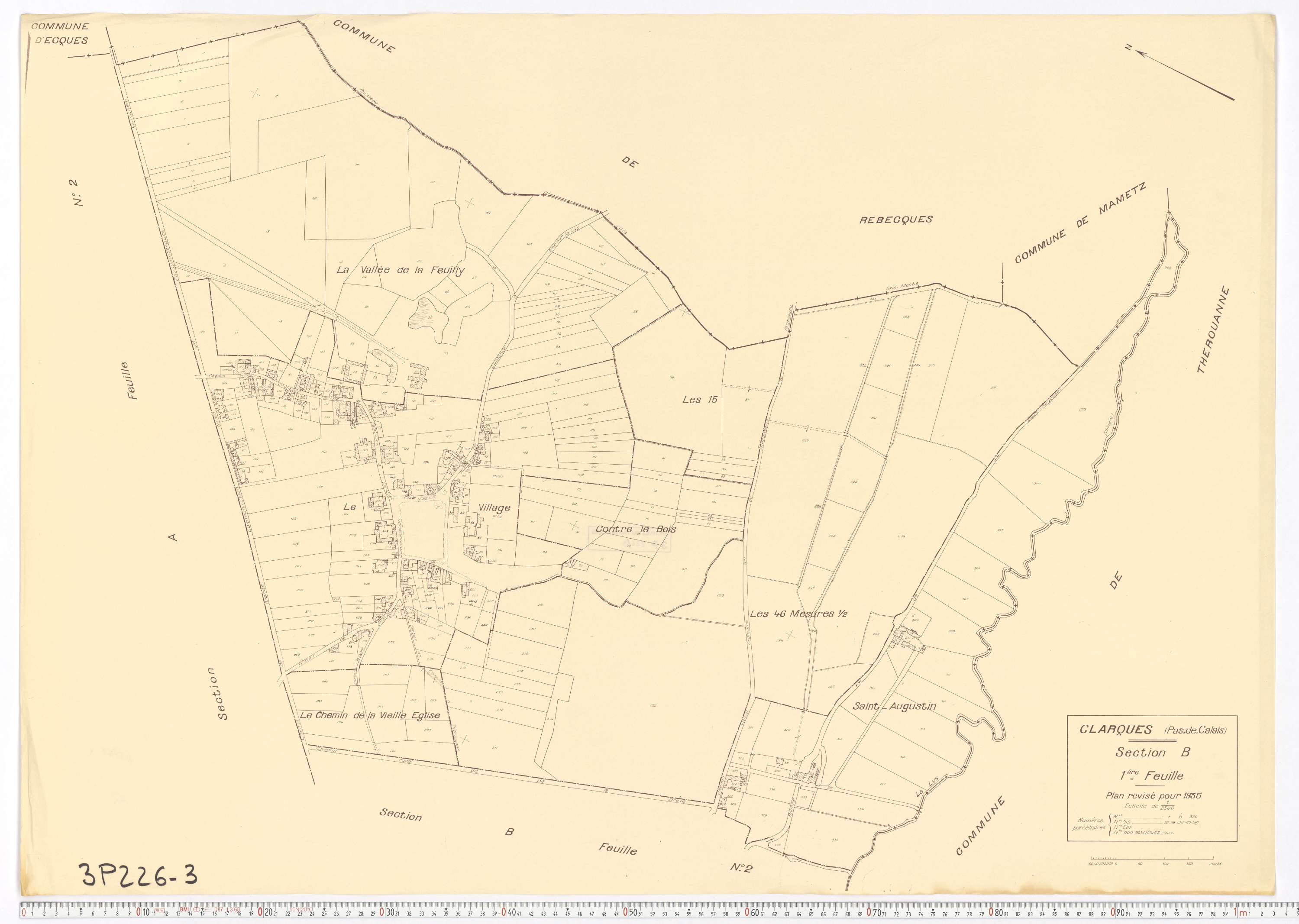 Arques - Section B, feuille 1.