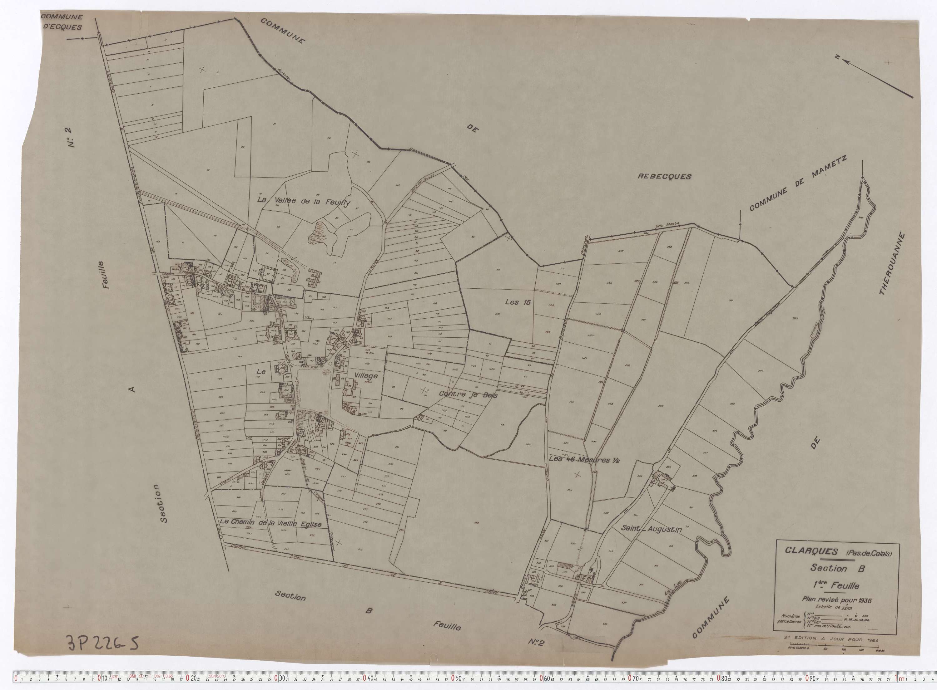Arques - Section B, feuille 1.