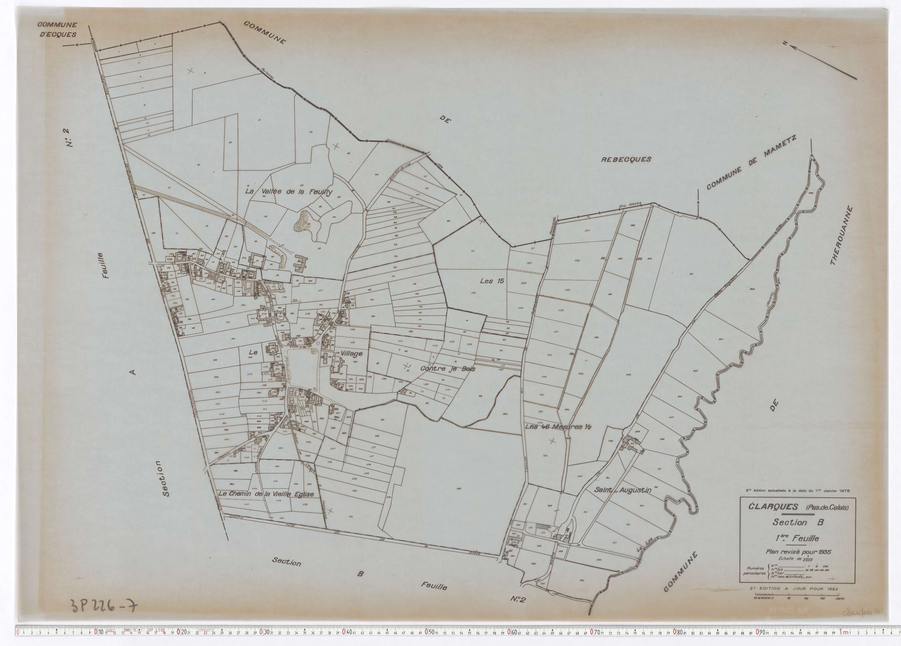 Arques - Section B, feuille 1.