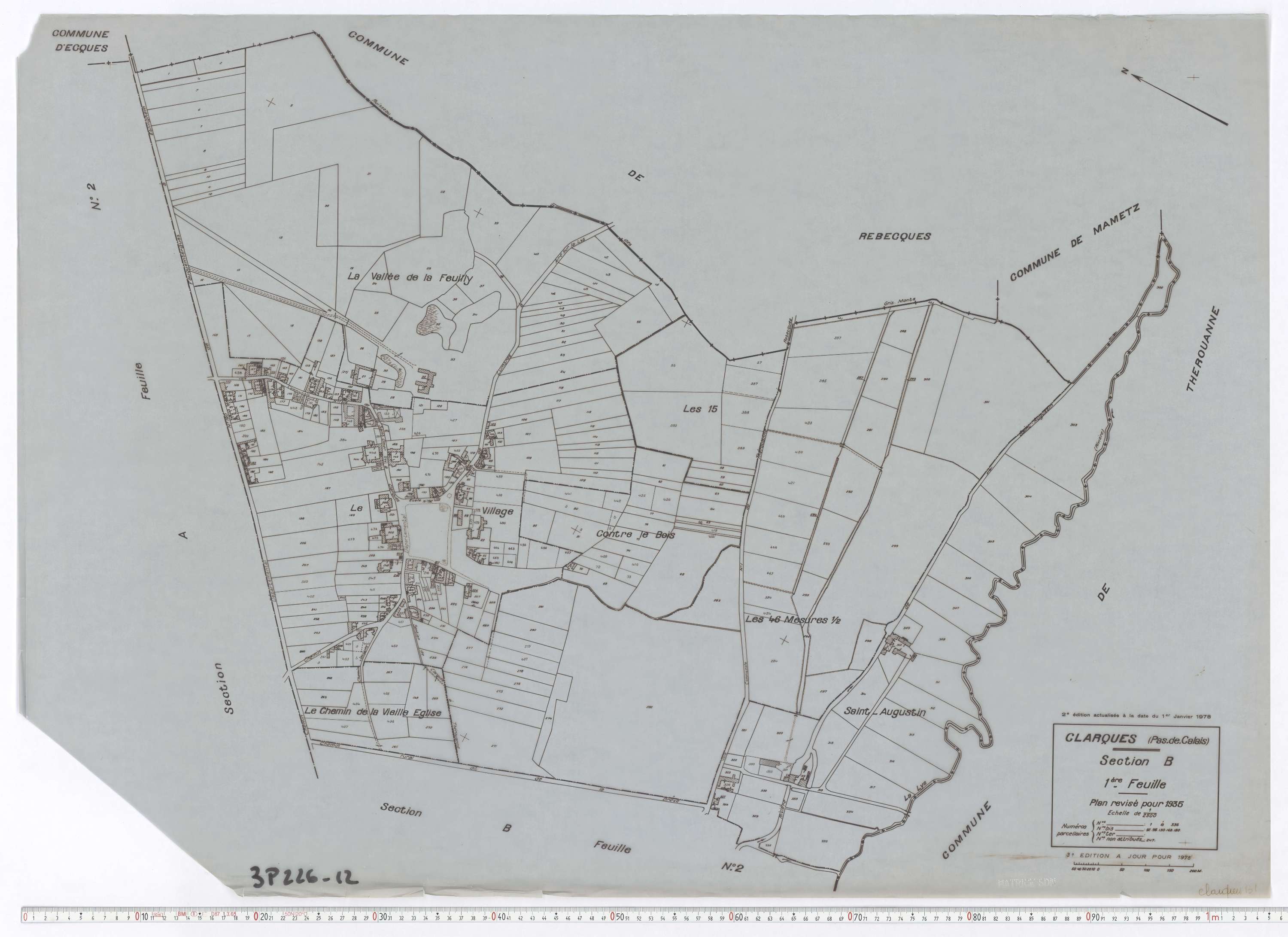 Arques - Section B, feuille 1.