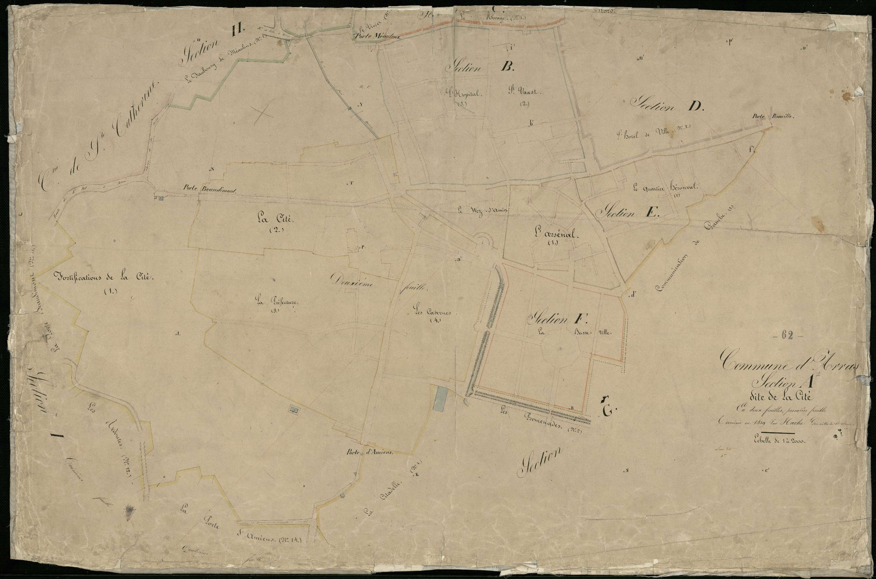 Arras - Section A, 1re feuille