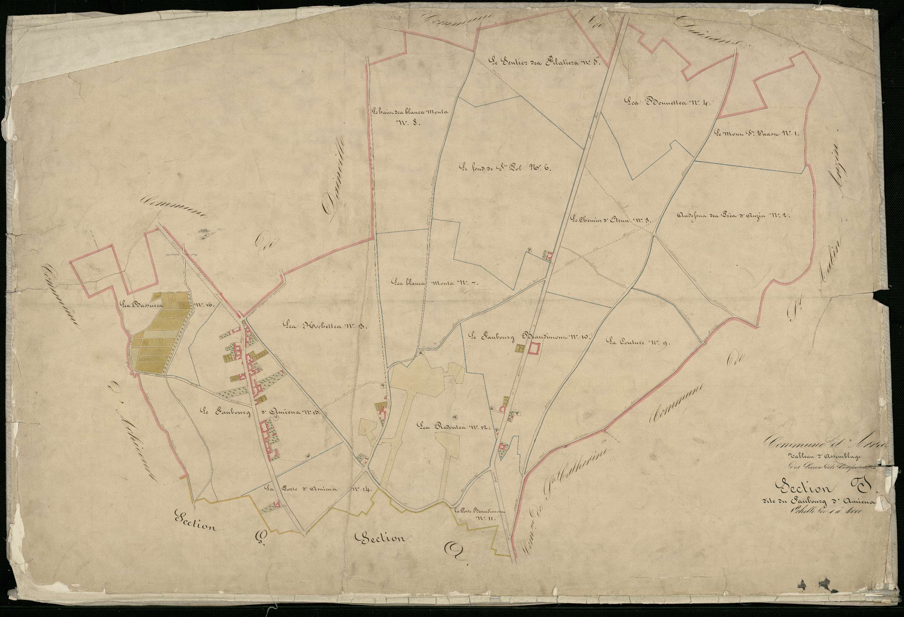 Arras - Section I : tableau d'assemblage