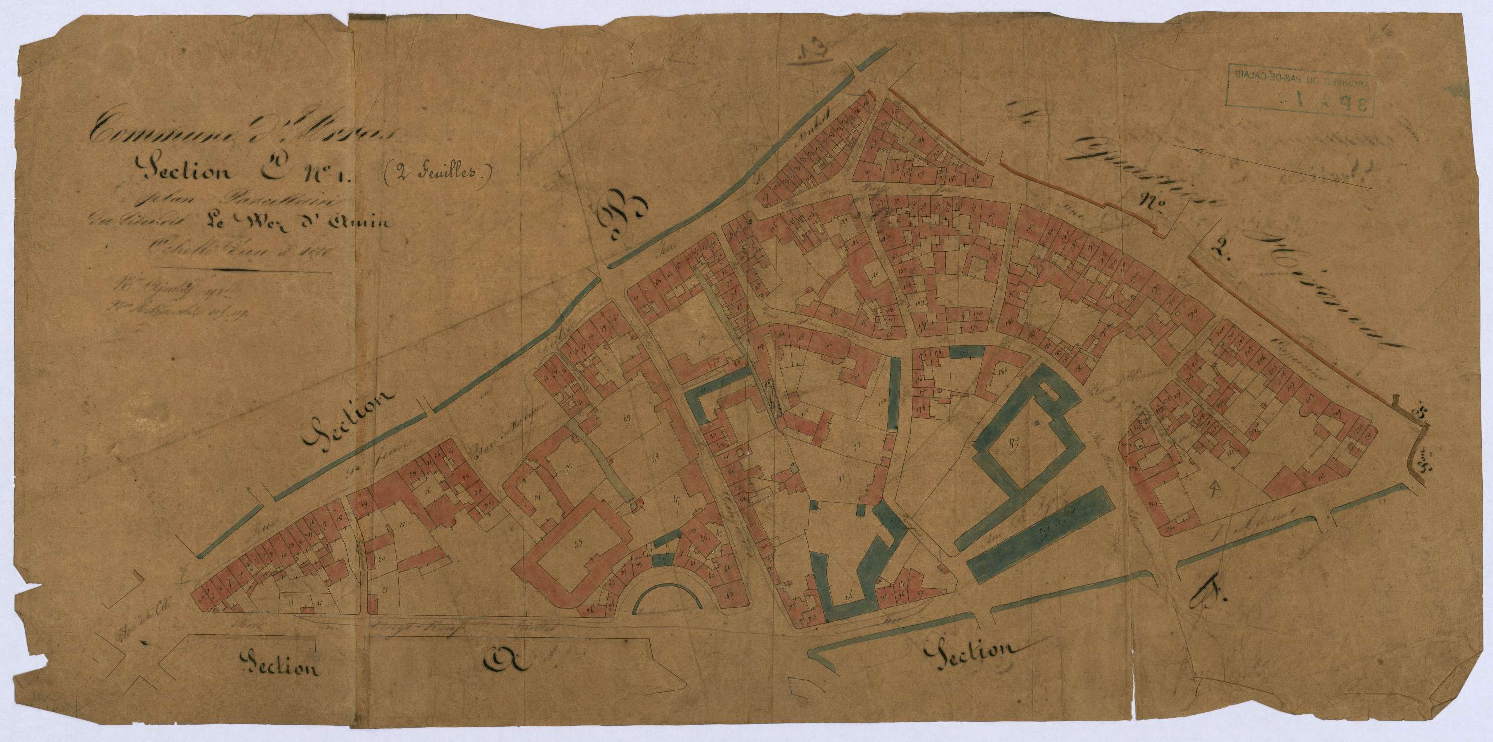 Arras - Section E, 1re feuille