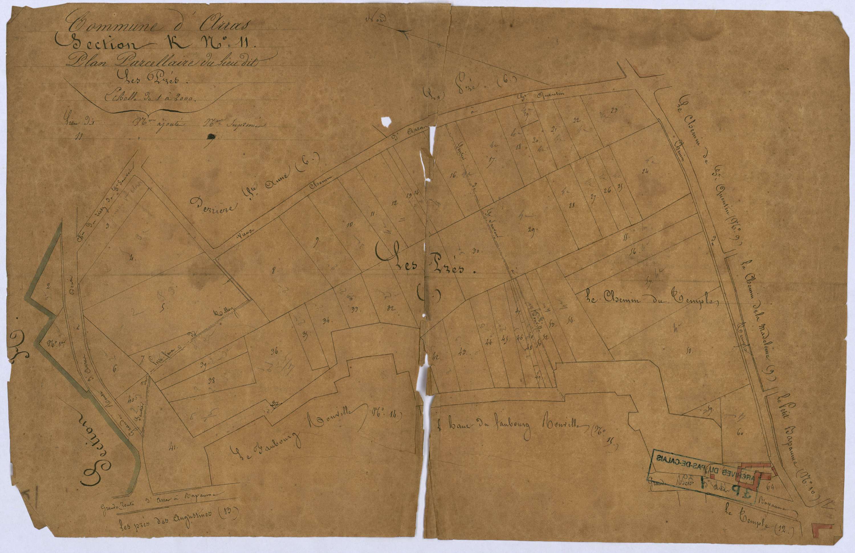 Arras - Section K, 11e feuille