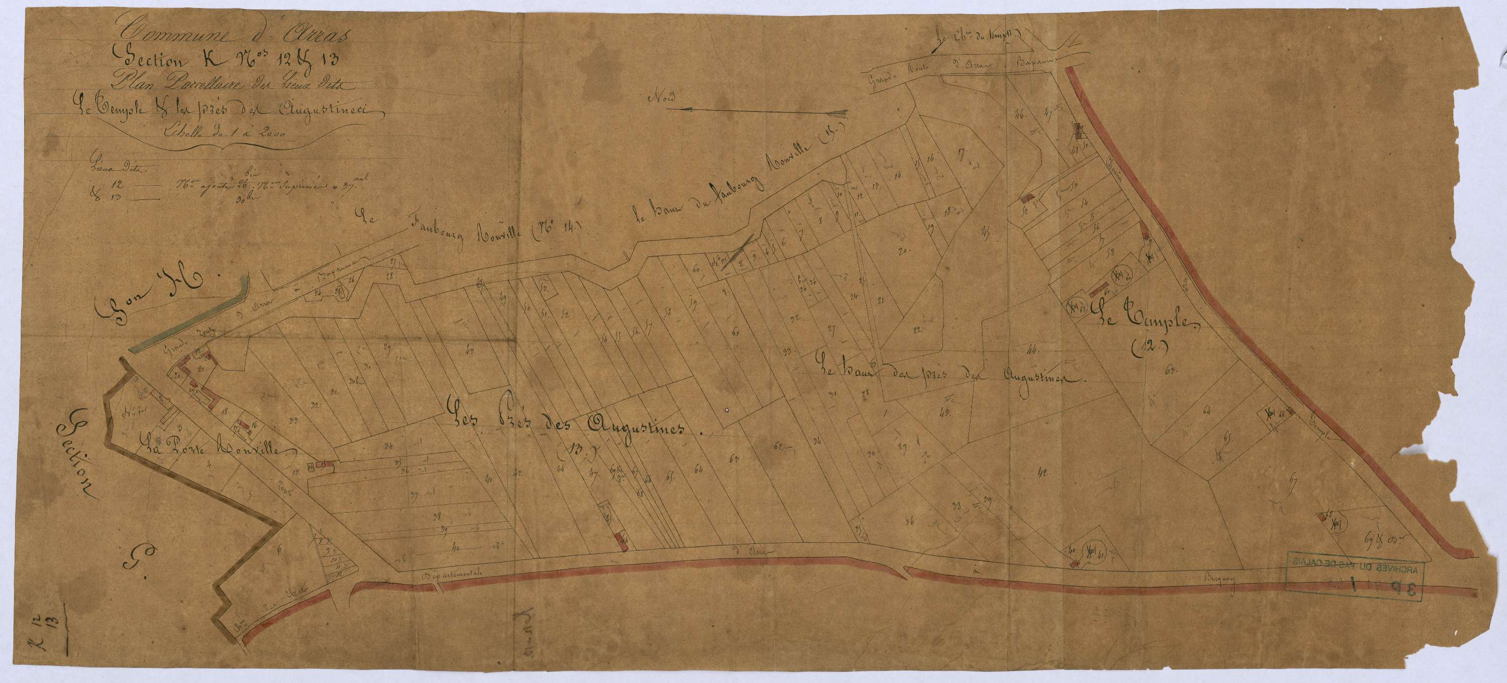 Arras - Section K, 12e et 13e feuilles