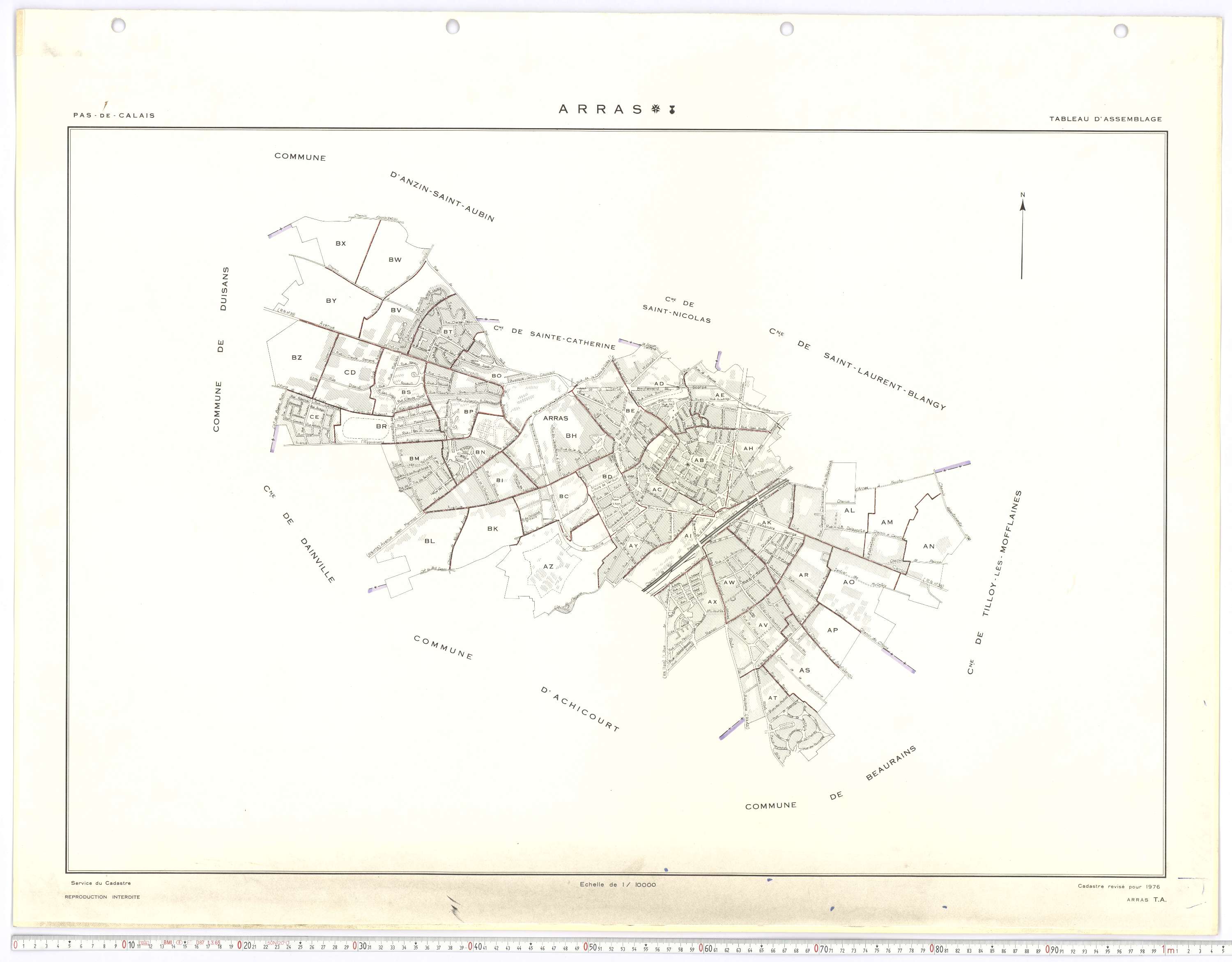 Arras - Tableau d'assemblage.