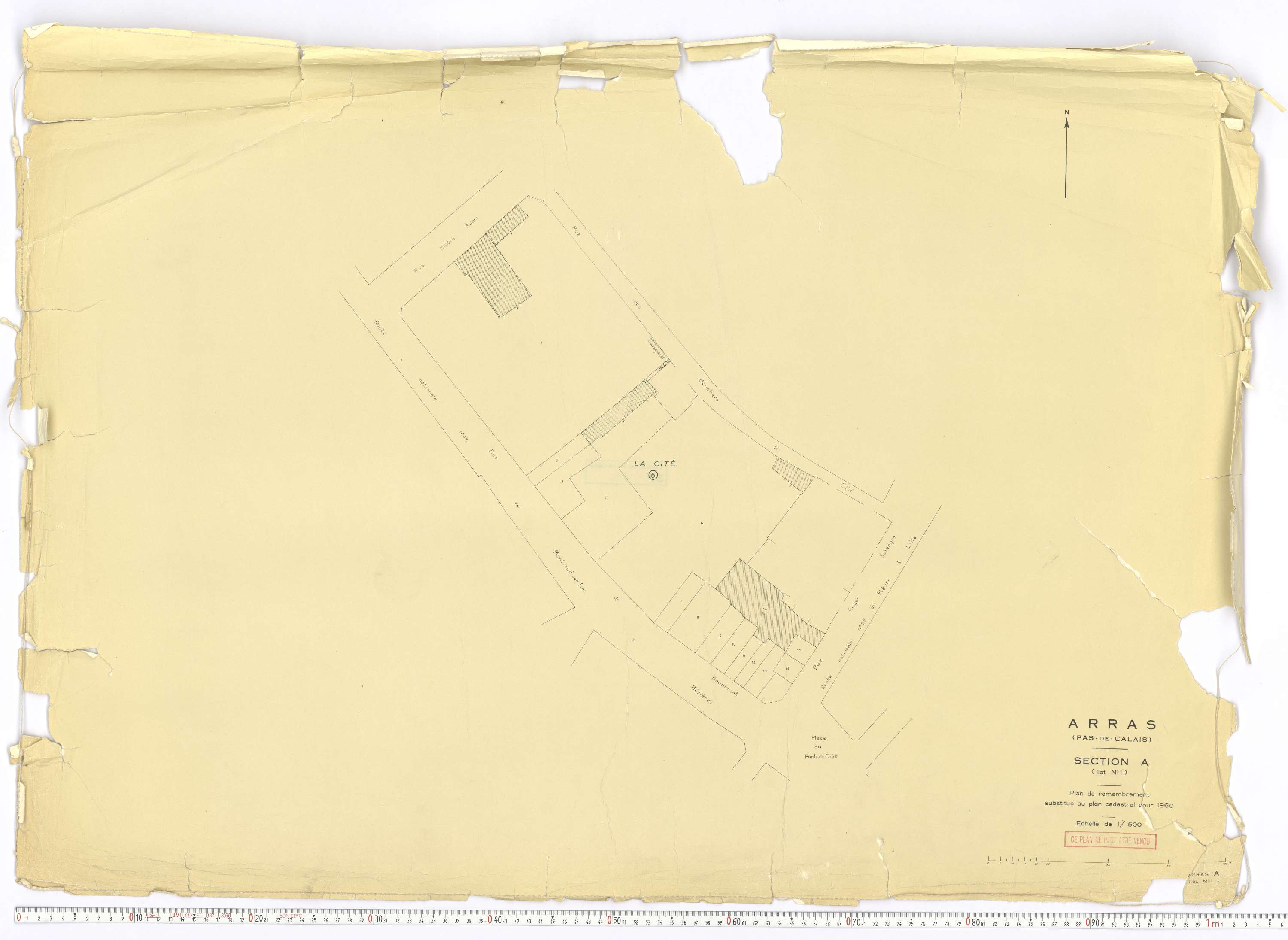 Arras - Section A, feuille 1.