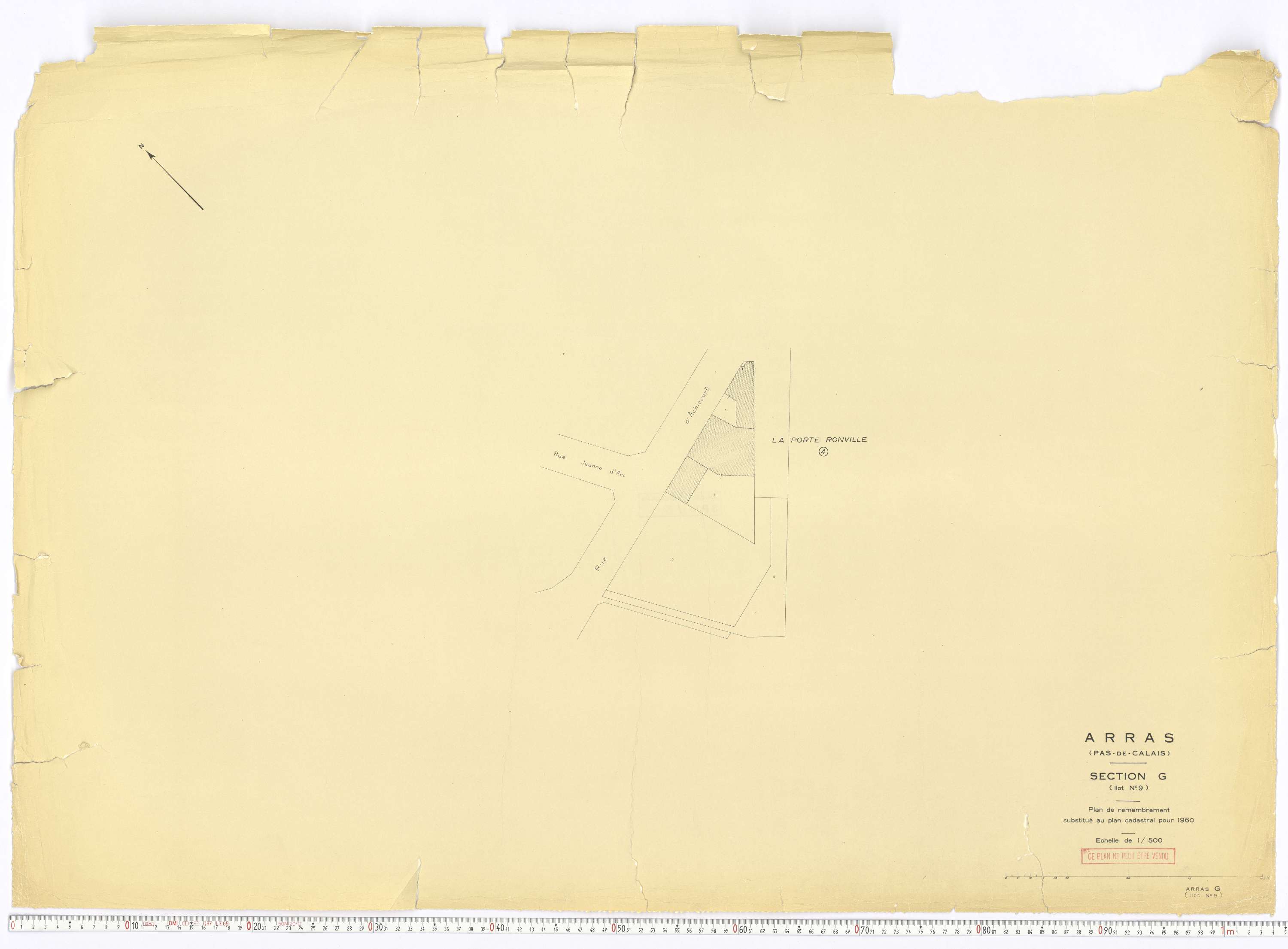 Arras - Section G, feuille 9.