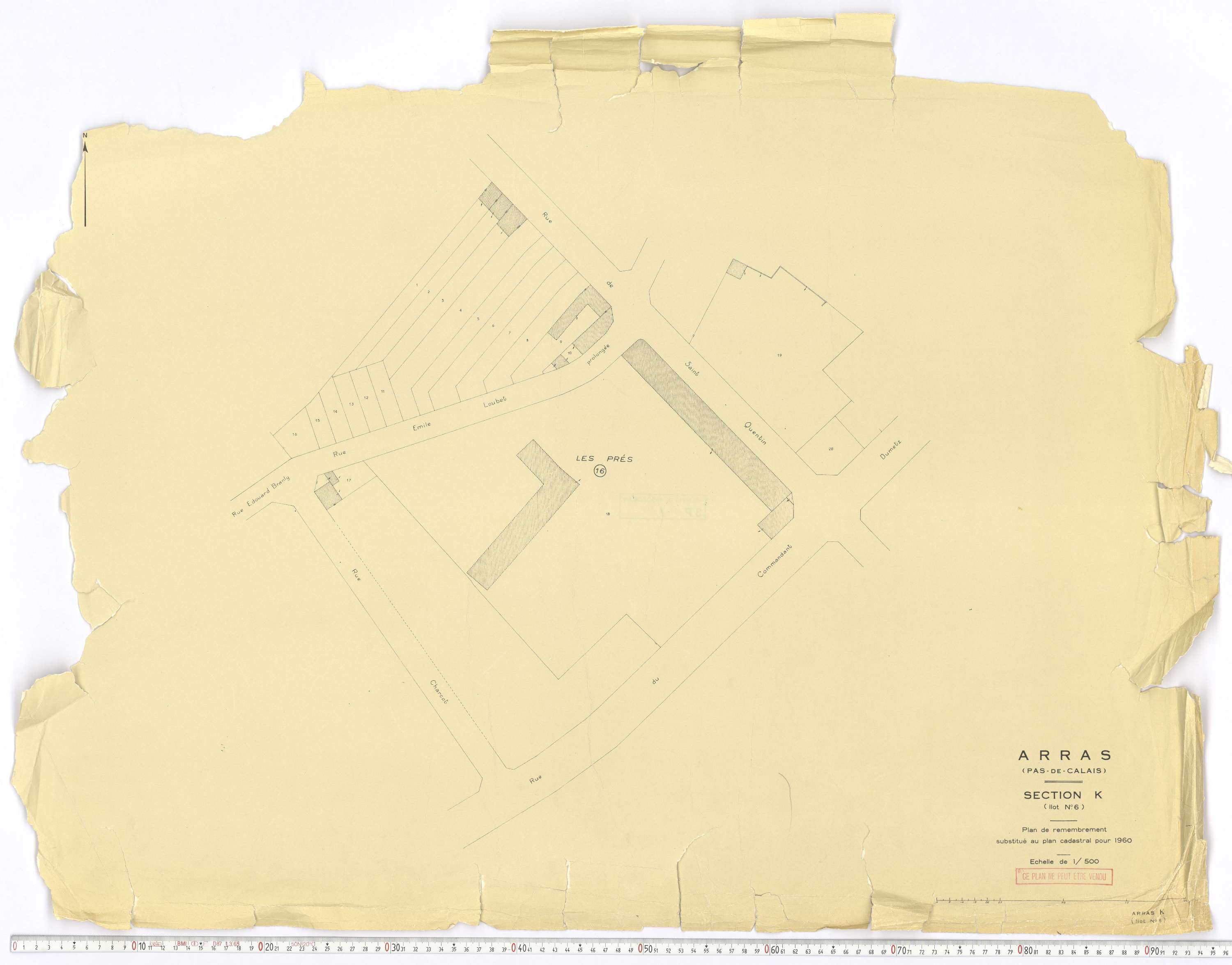Arras - Section K, feuille 6.