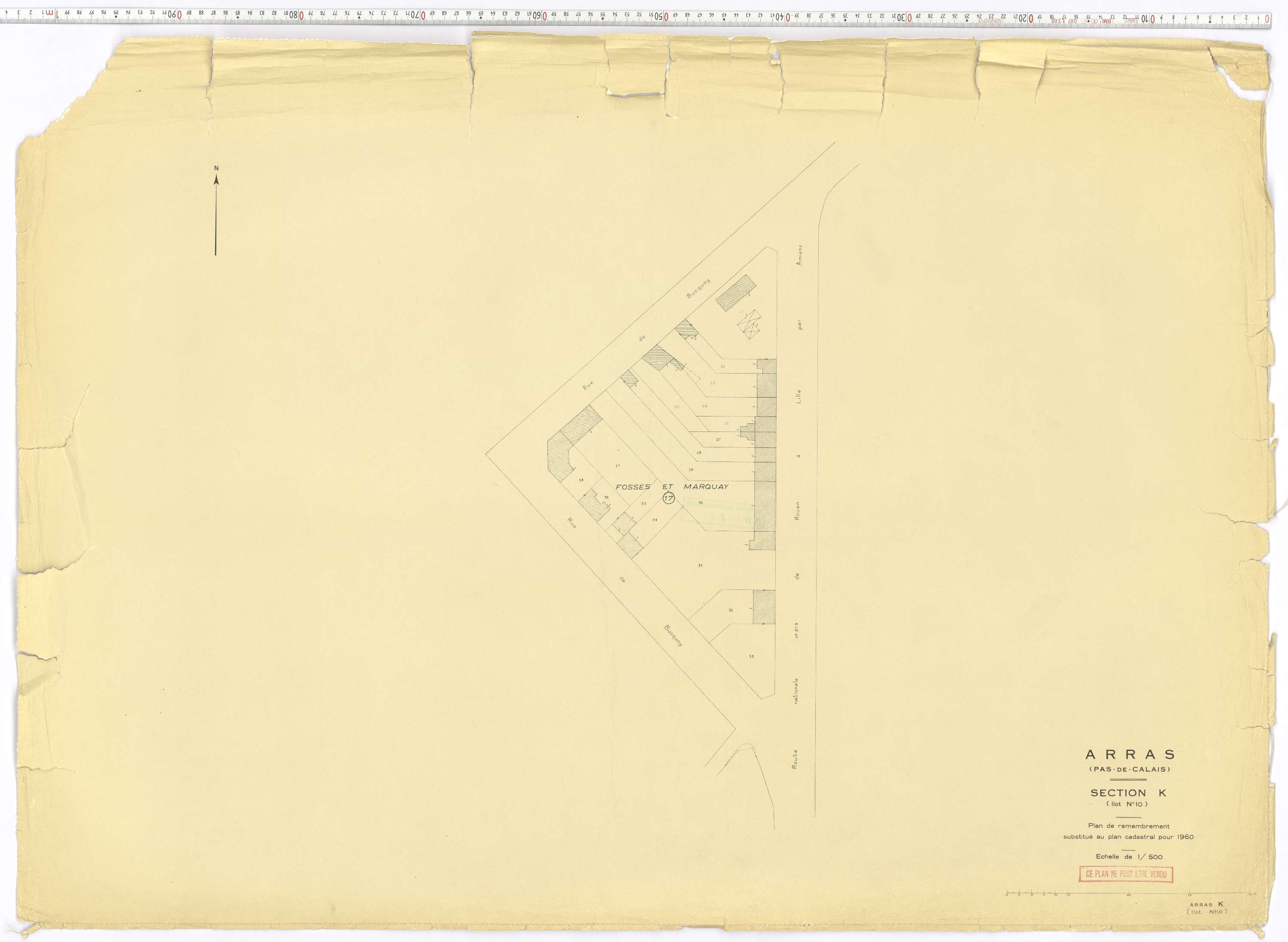 Arras - Section K, feuille 10.