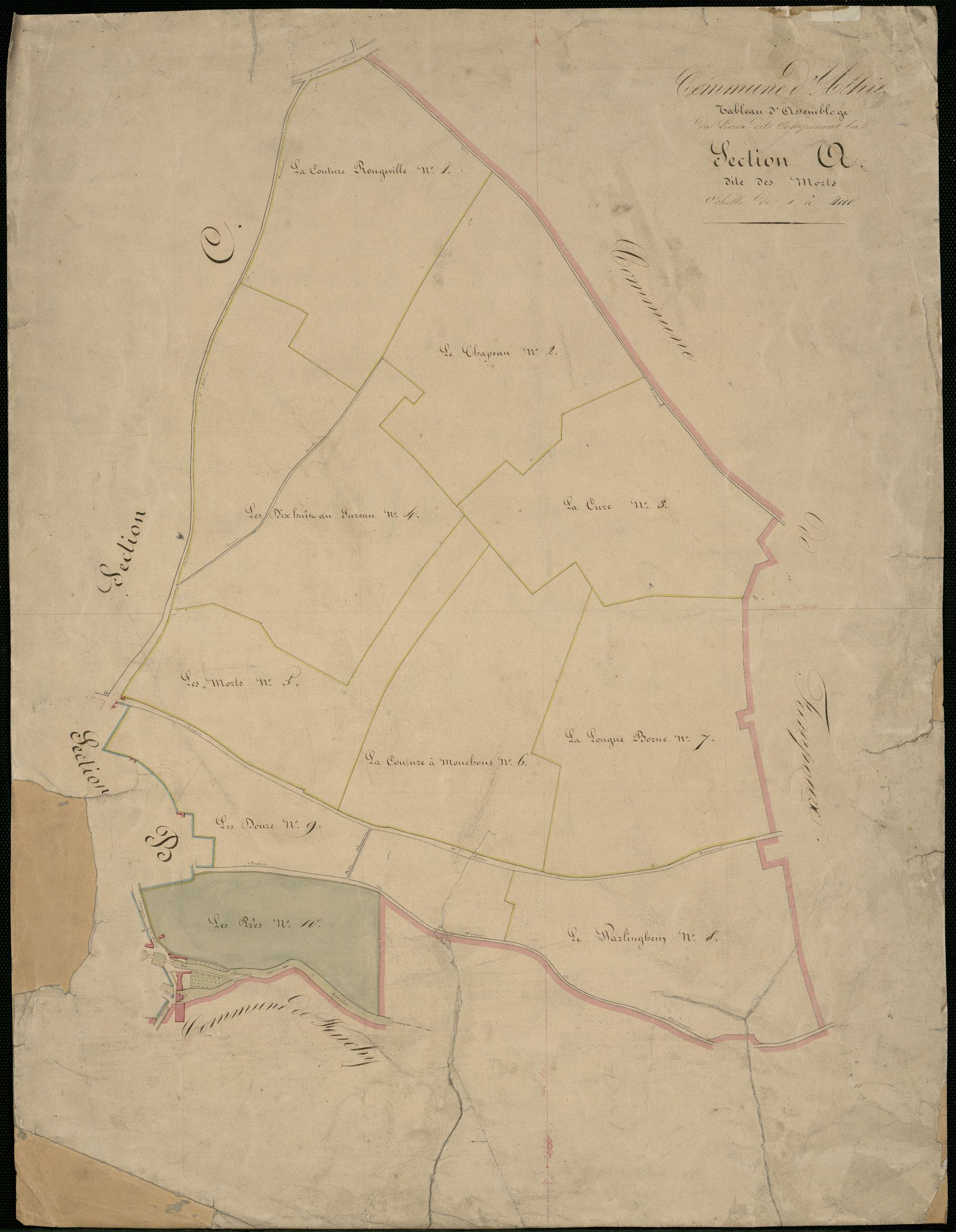 Athies - Section A : tableau d'assemblage