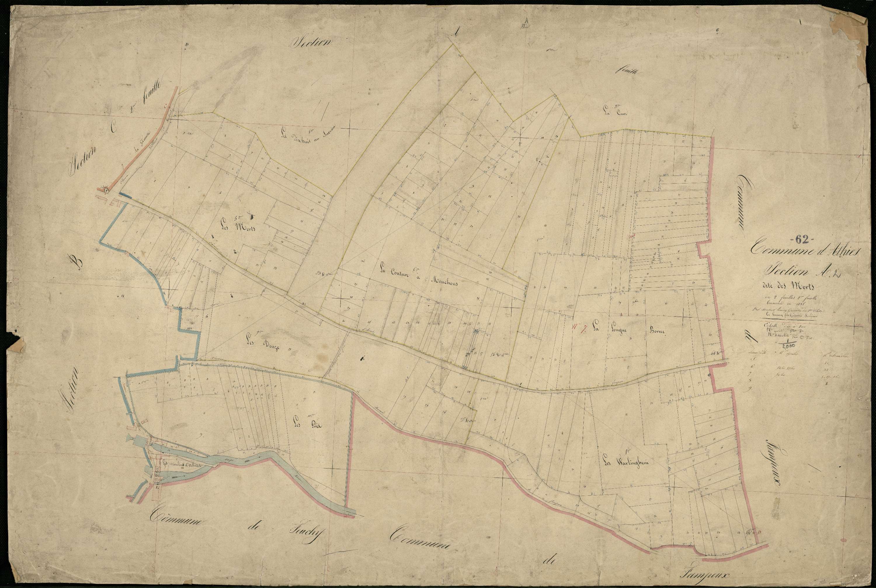 Athies - Section A, 2e feuille