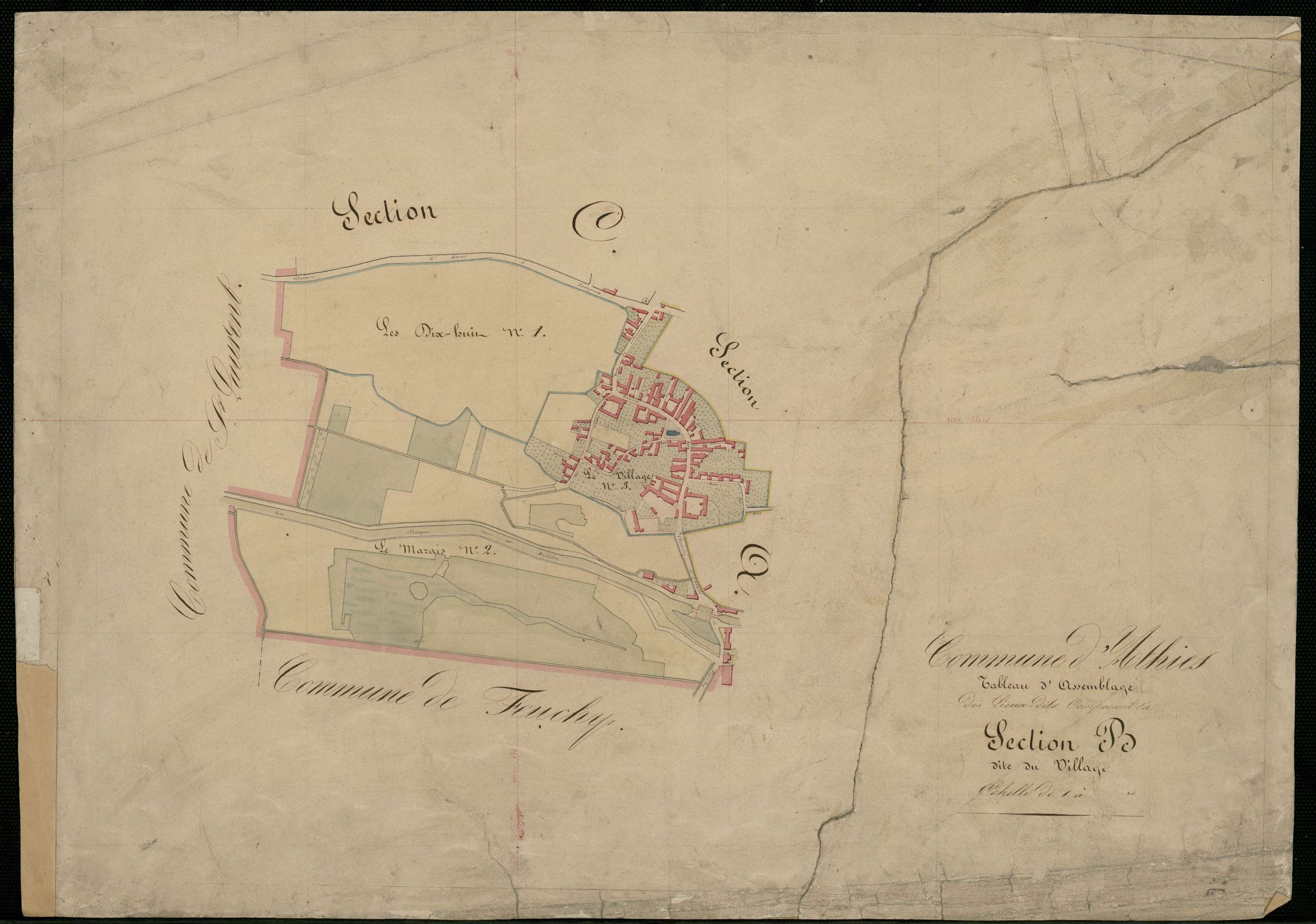 Athies - Section B : tableau d'assemblage