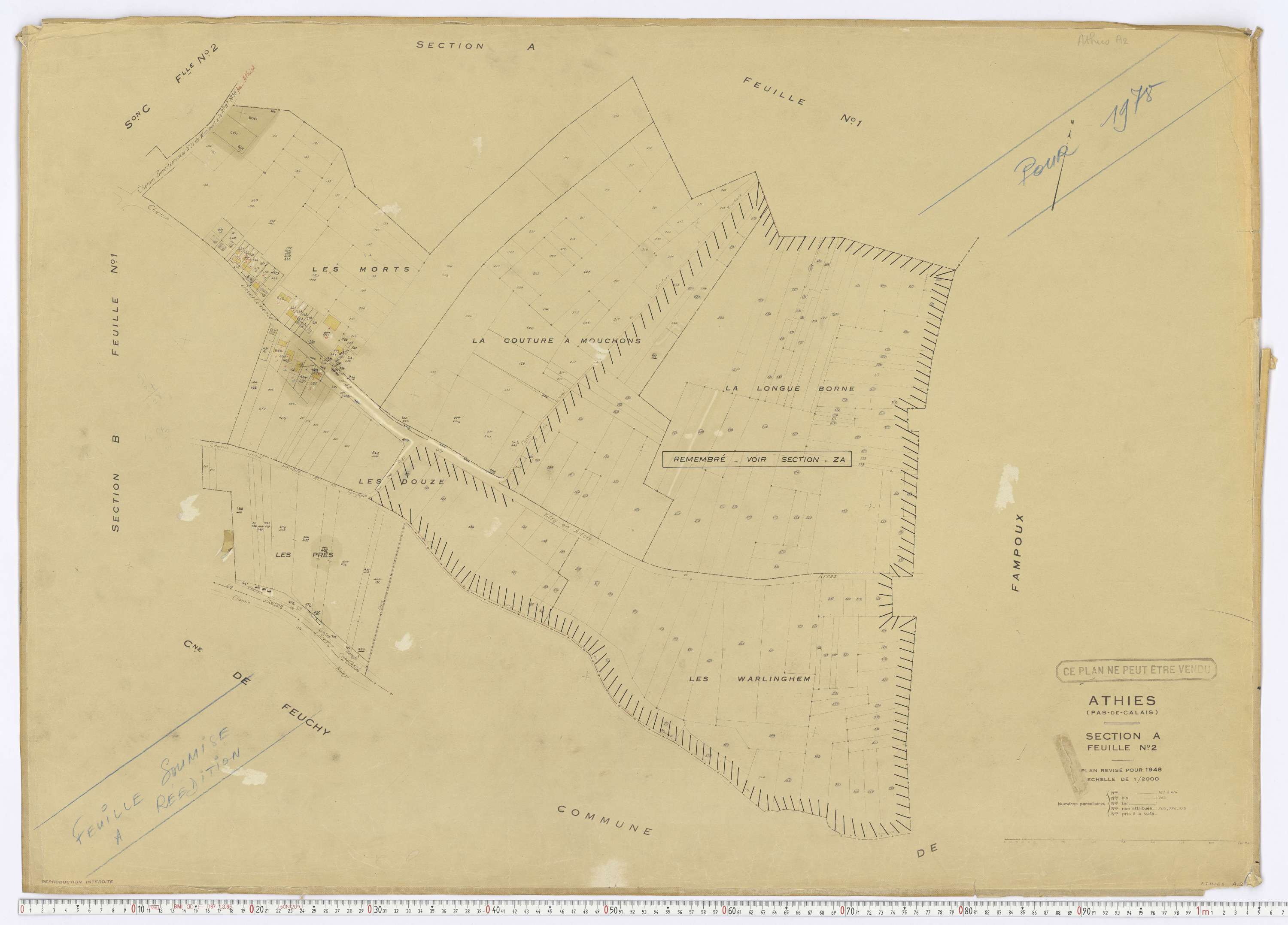 Athies - Section A, feuille 2.