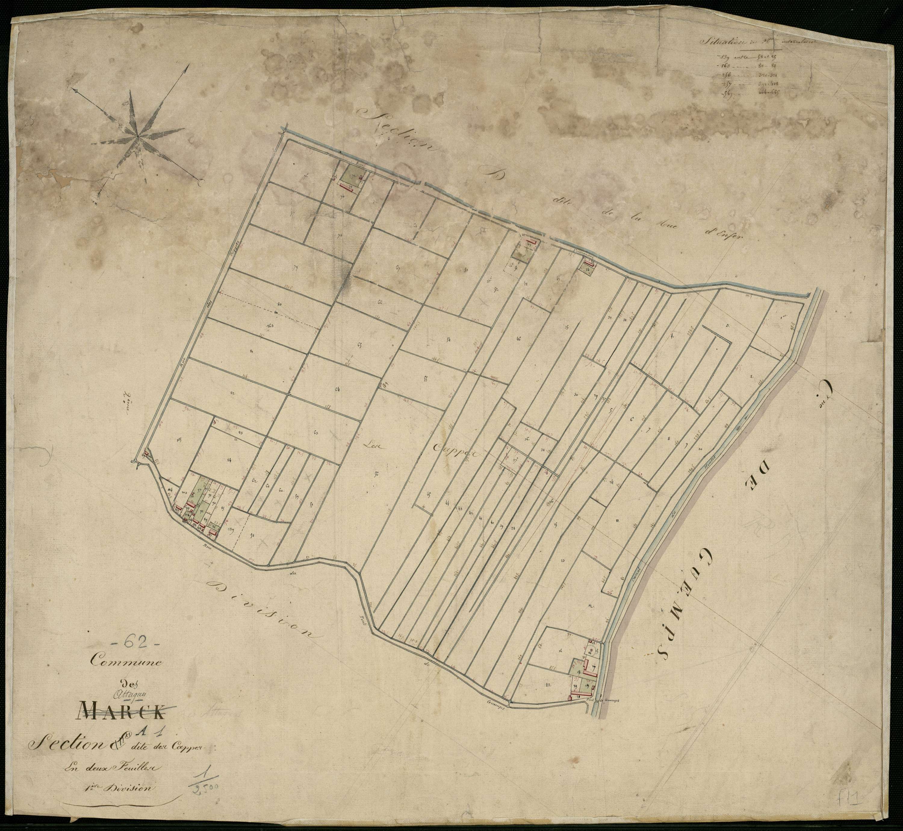 Attaques - Section A, 1re feuille