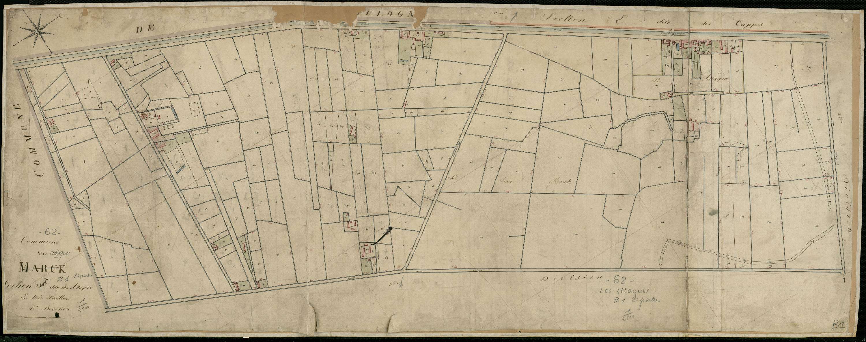 Attaques - Section B, 1re feuille
