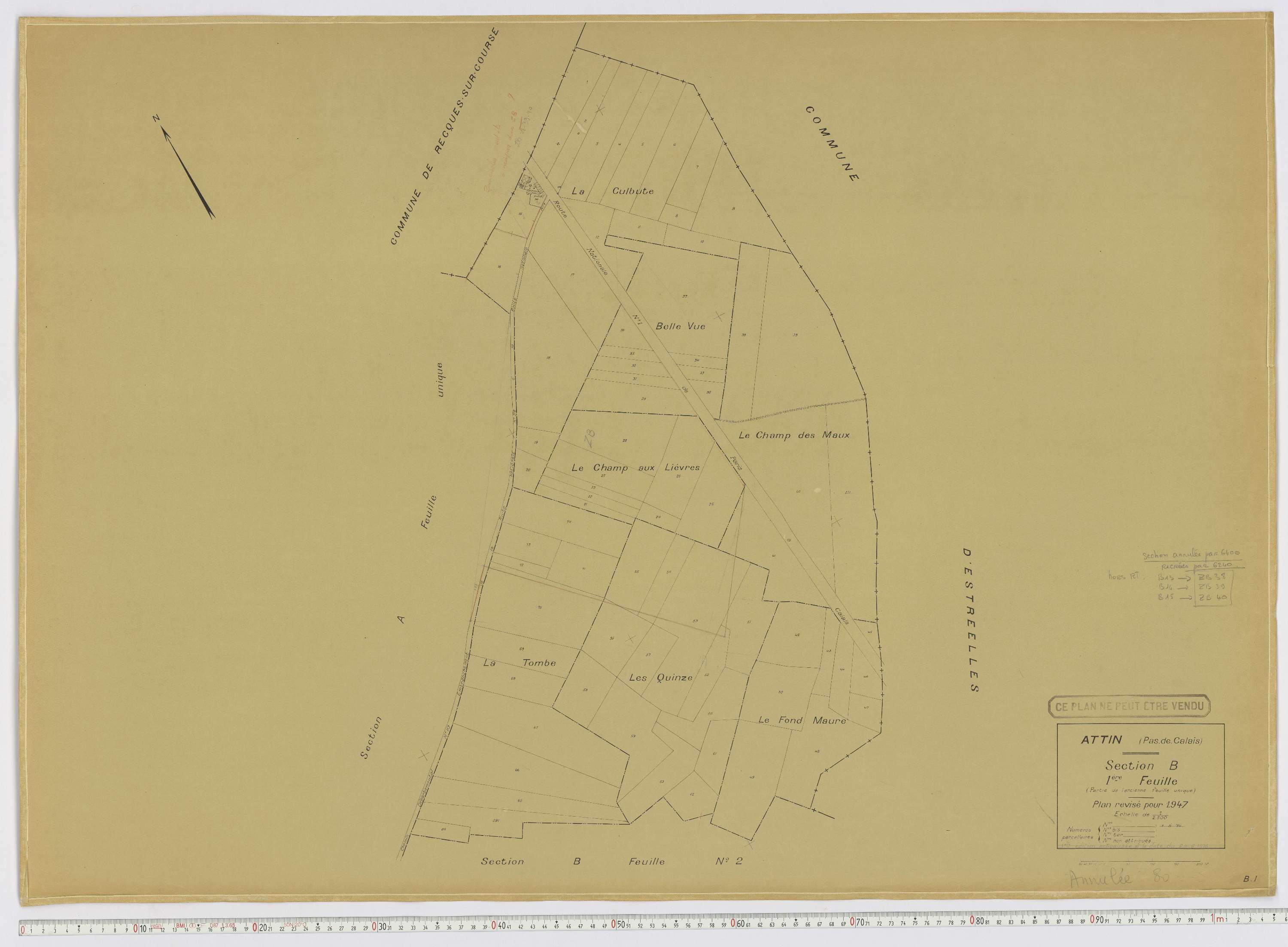 Attin - Section B, feuille 1.