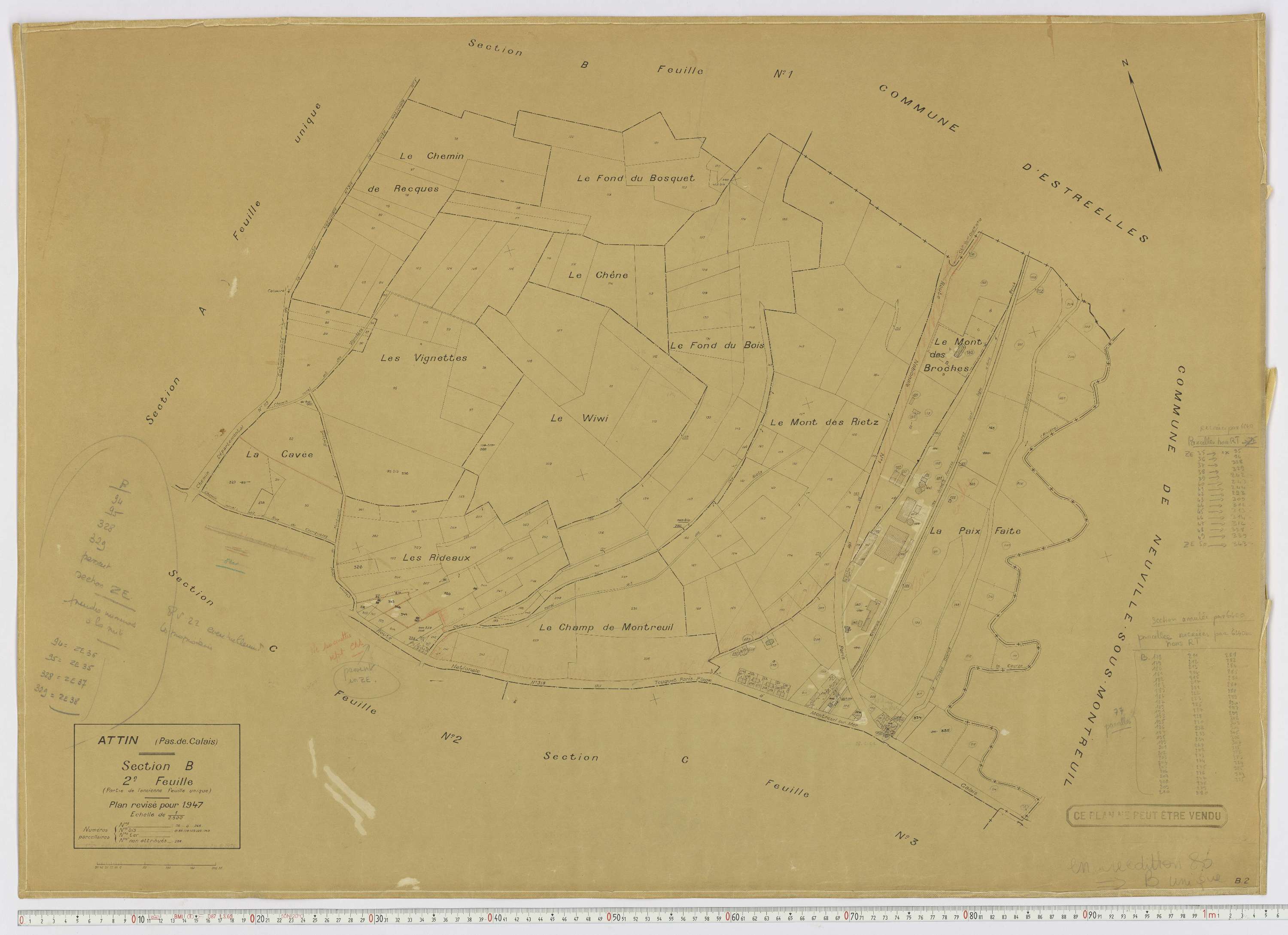 Attin - Section B, feuille 2.