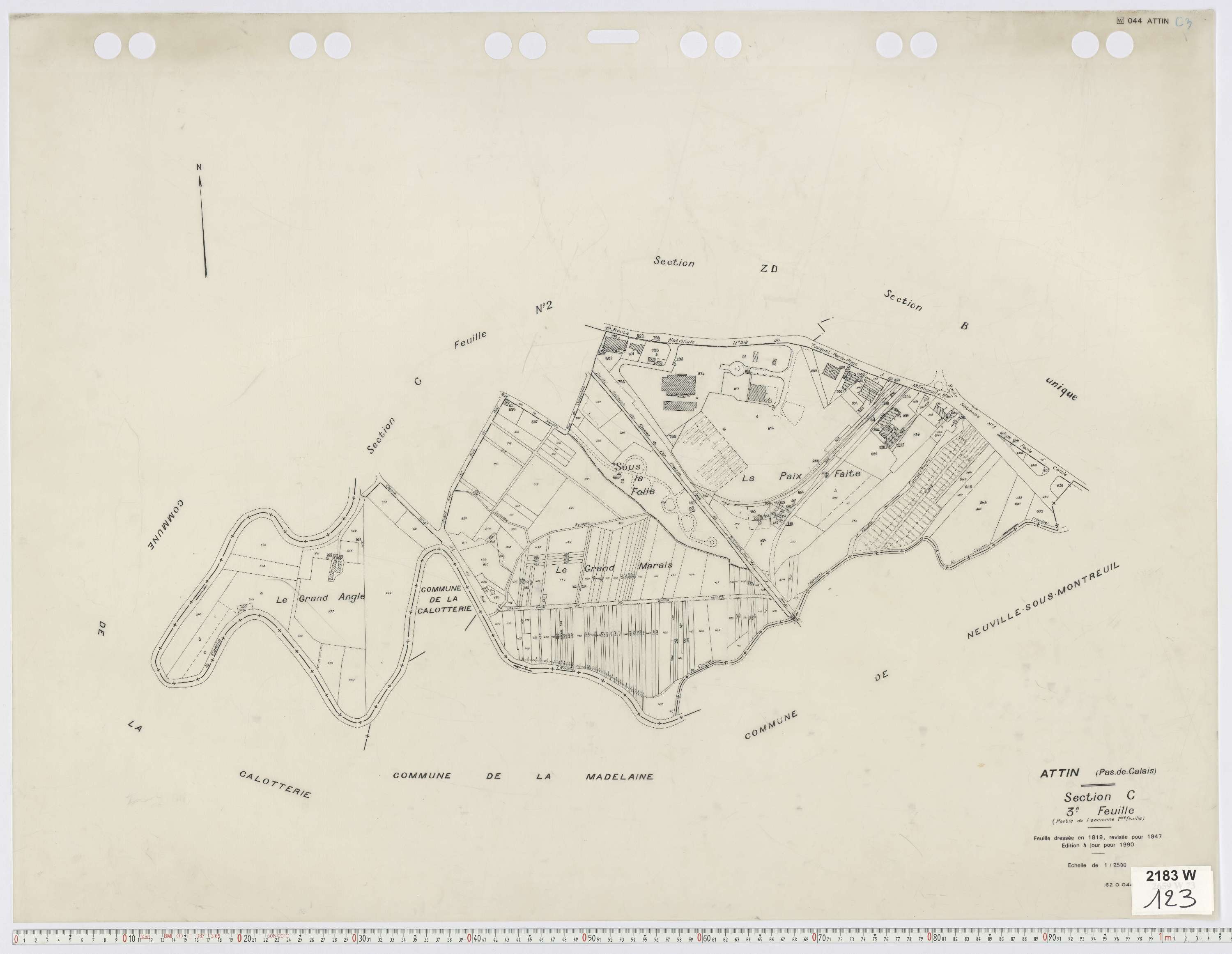 Attin - Section C, feuille 3.