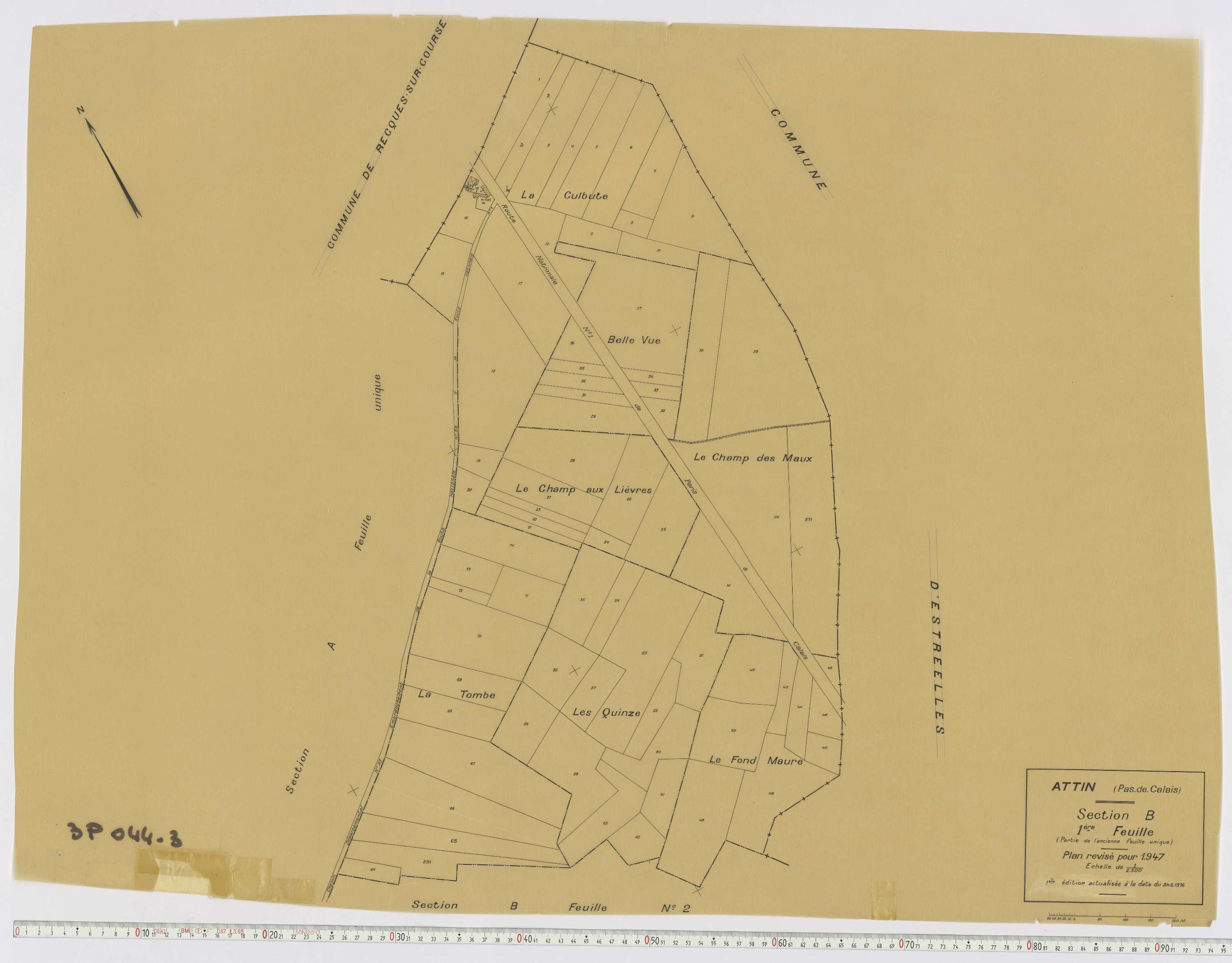 Attin - Section B, feuille 1.