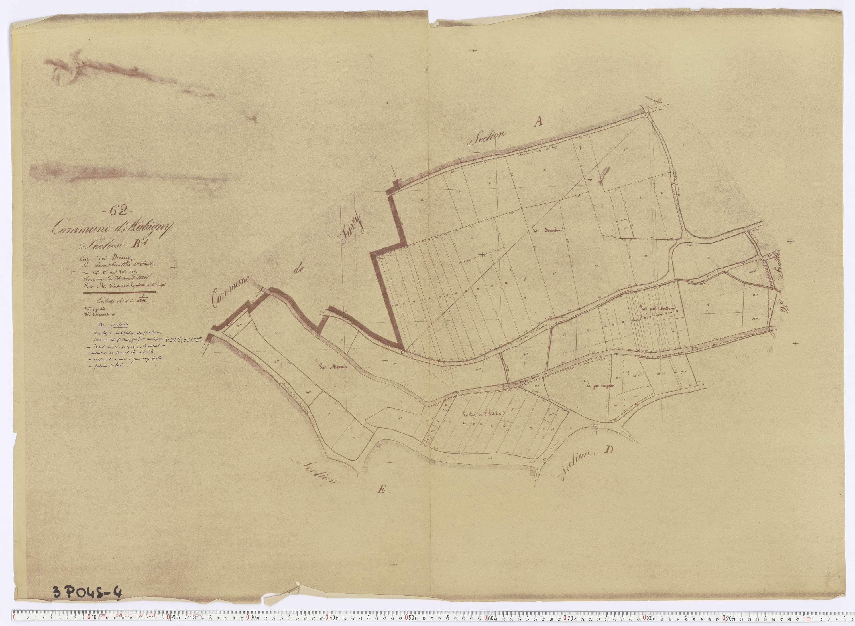 Aubigny-en-Artois - Section B, feuille 1.