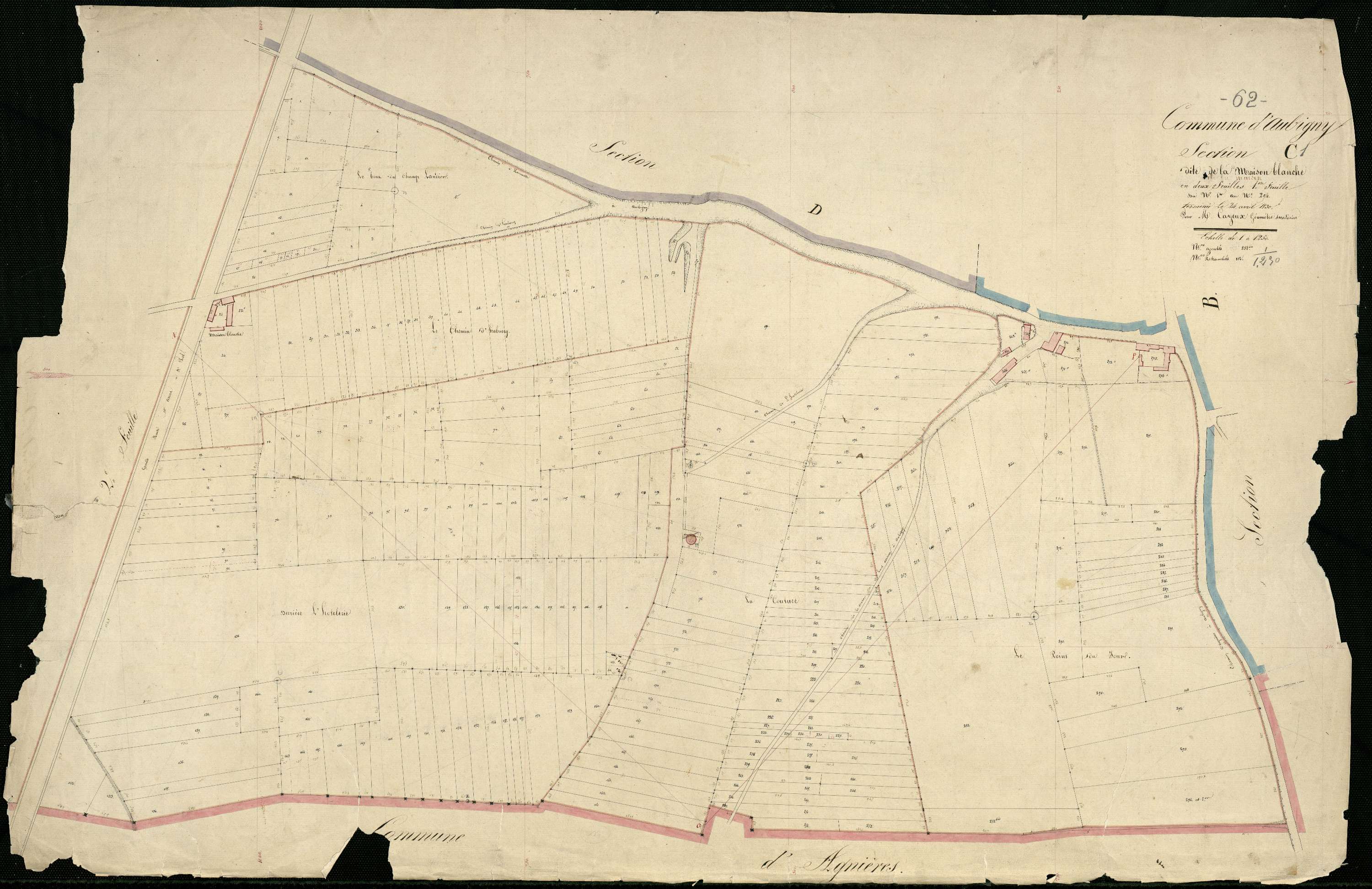 Aubigny-en-Artois - Section C, 1re feuille