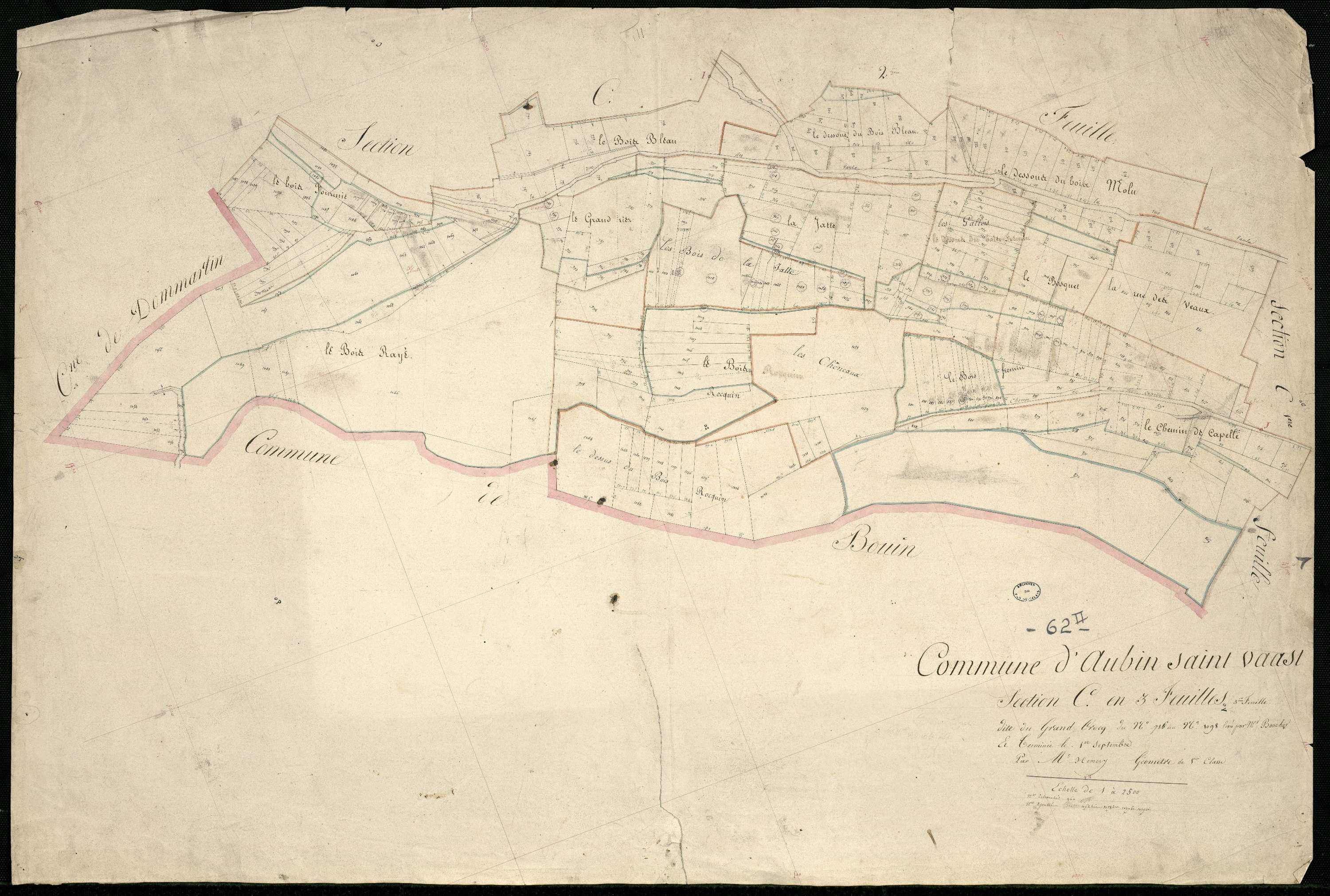 Aubin-Saint-Vaast - Section C, 3e feuille