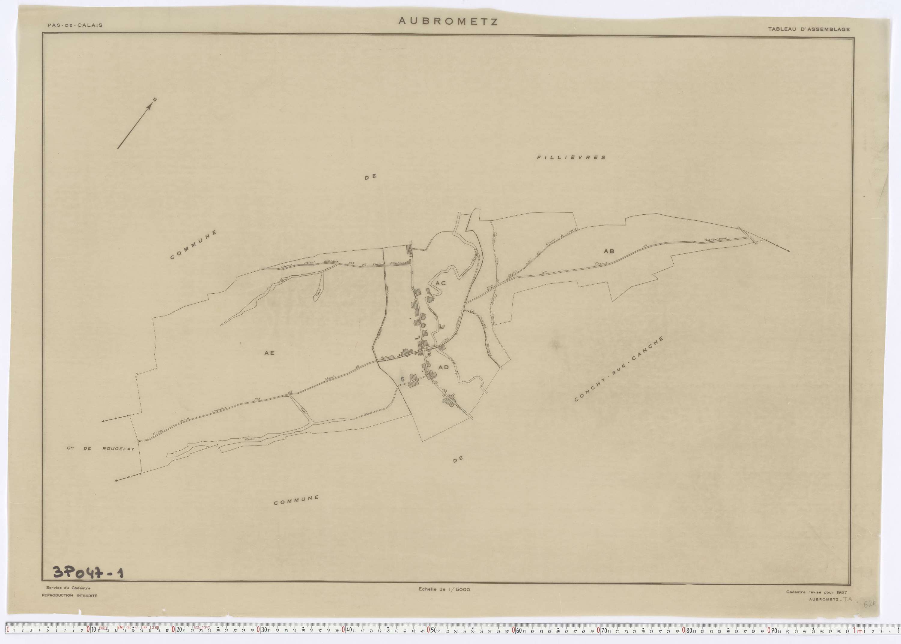 Aubrometz - Tableau d'assemblage.