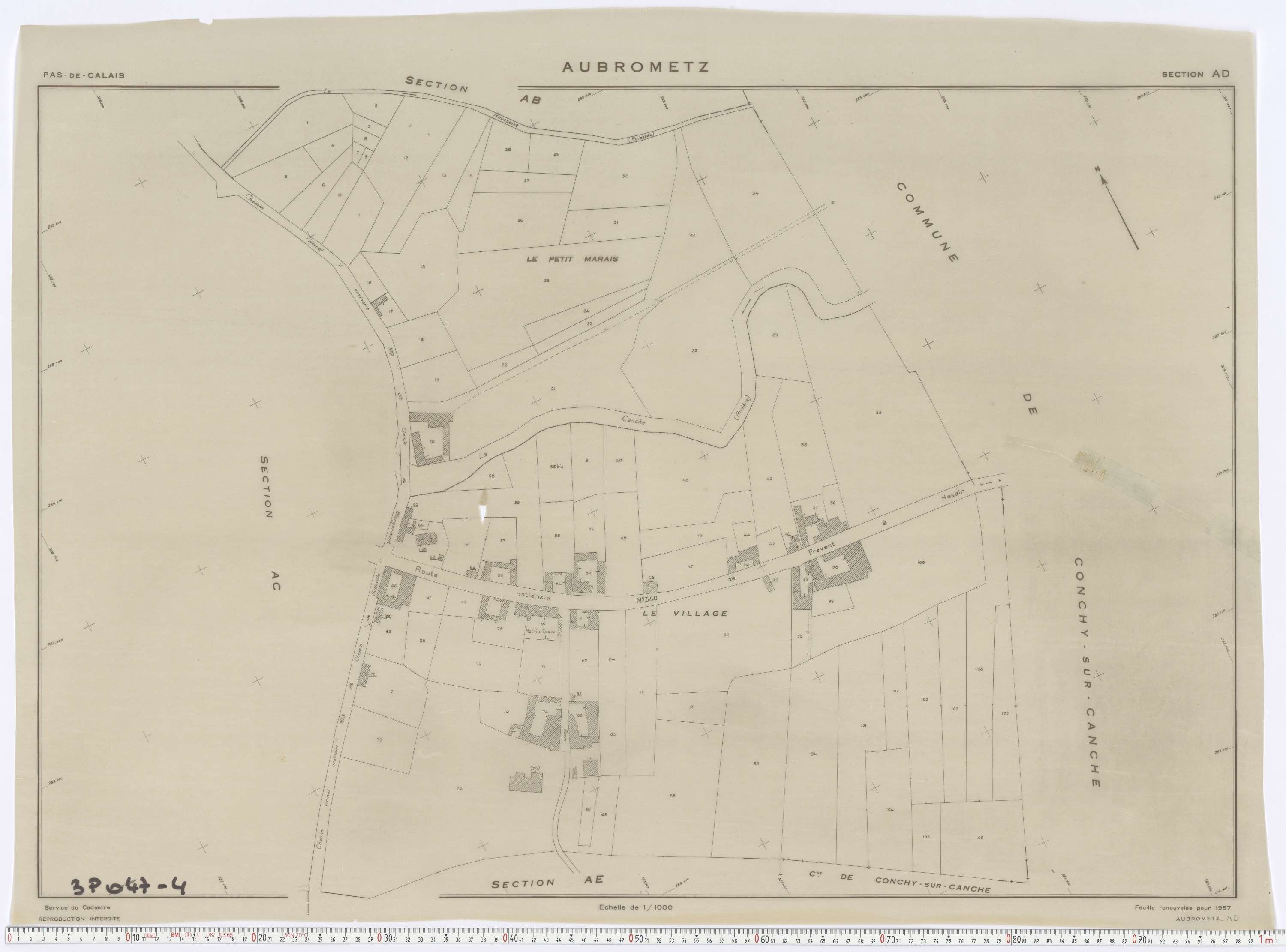 Aubrometz - Section AD.