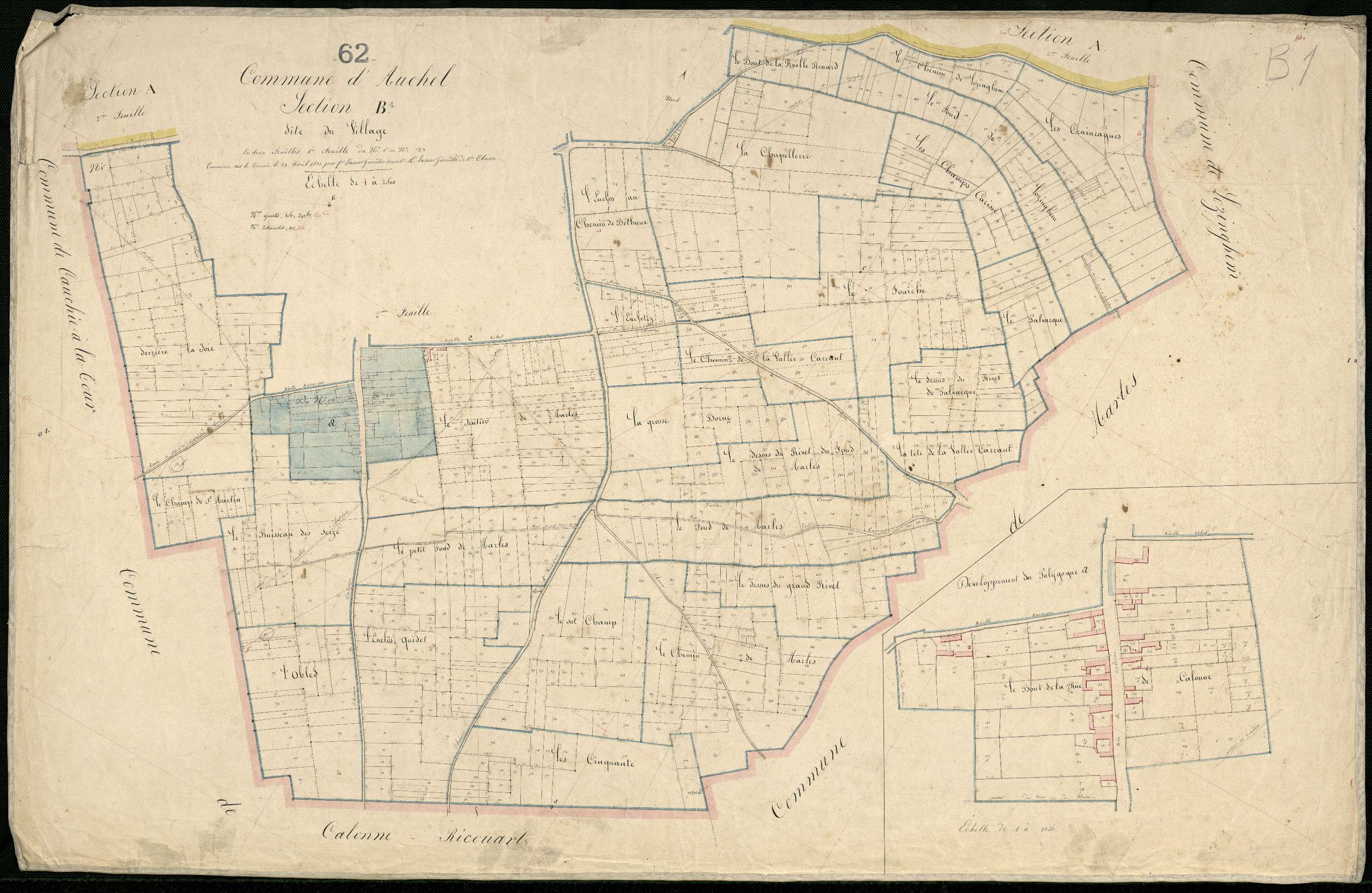 Auchel - Section B, 1re feuille