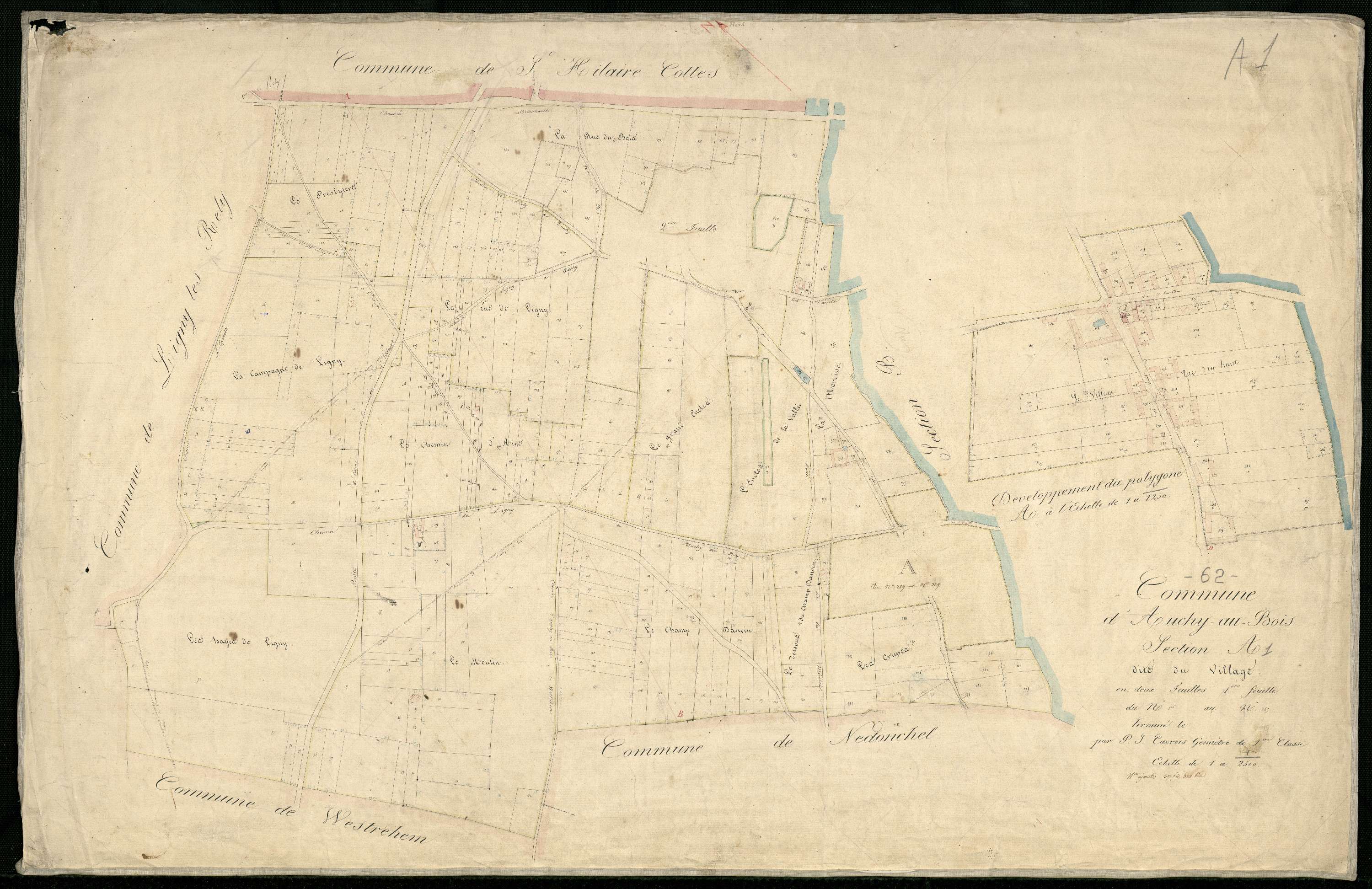 Auchy-au-Bois - Section A, 1re feuille