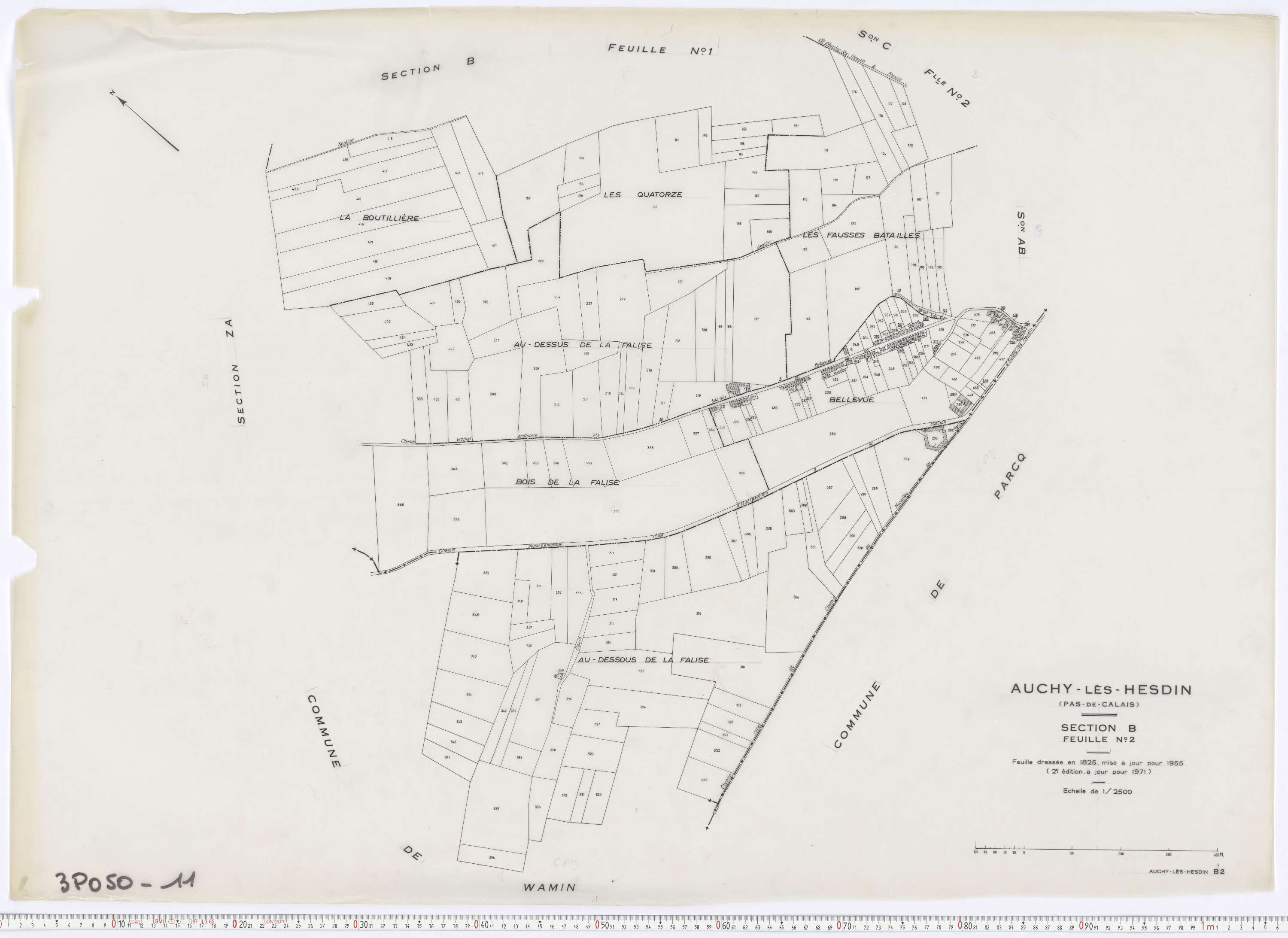 Auchy-lès-Hesdin - Section B, feuille 2.