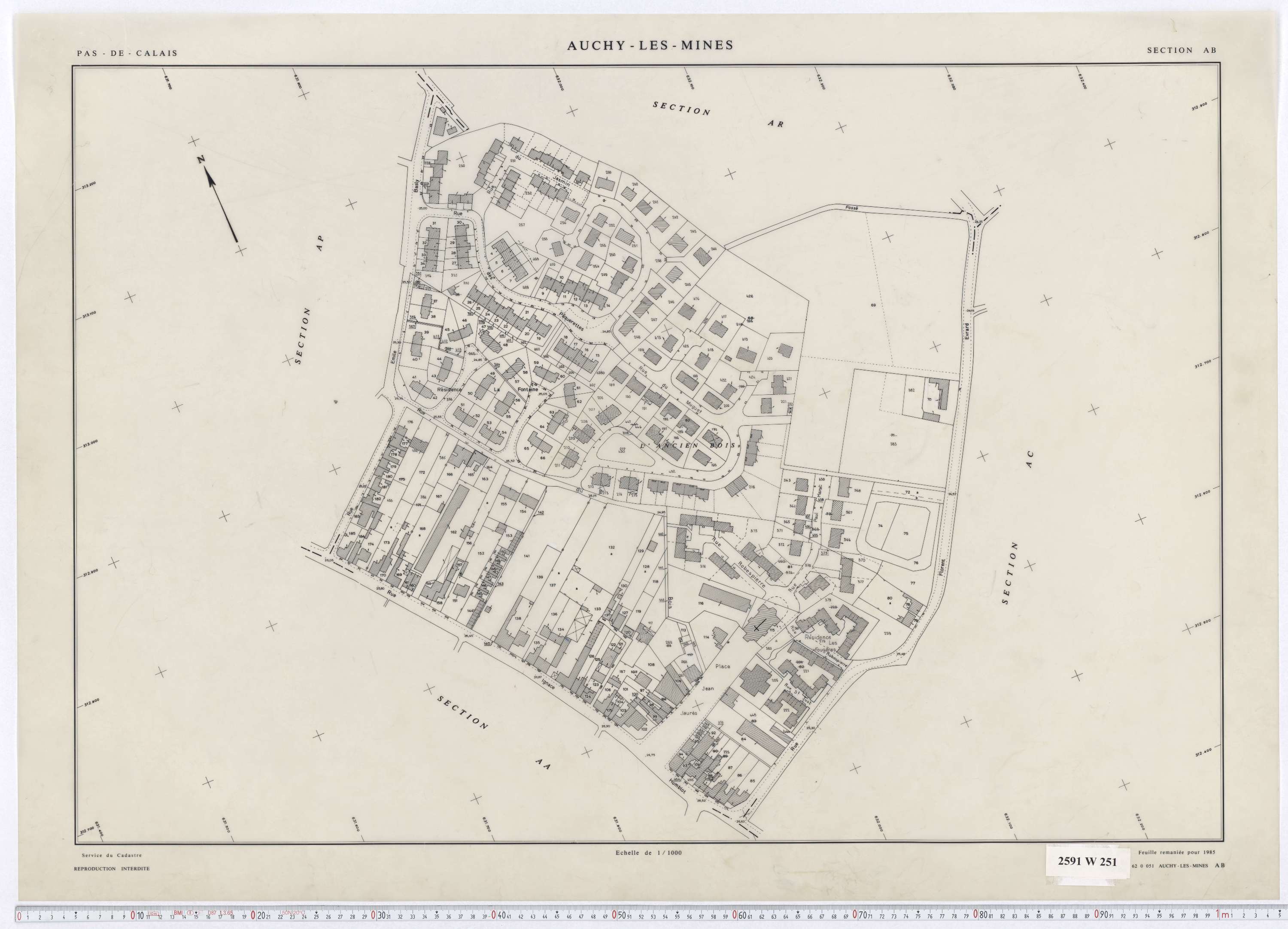Auchy-les-Mines - Section AB.