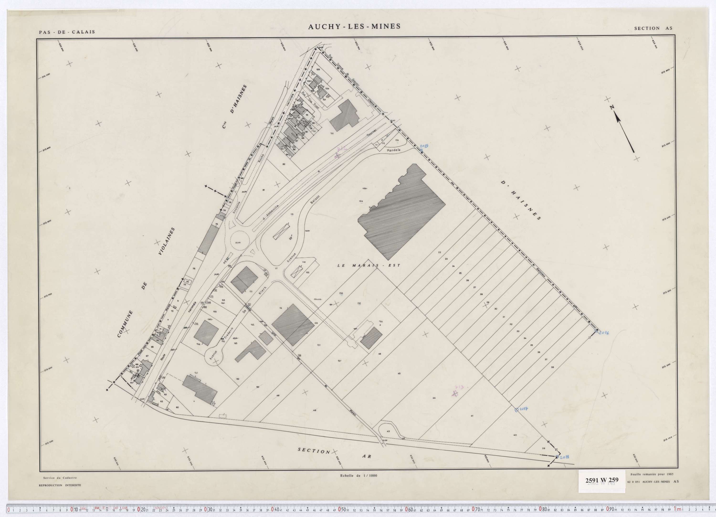 Auchy-les-Mines - Section AS.
